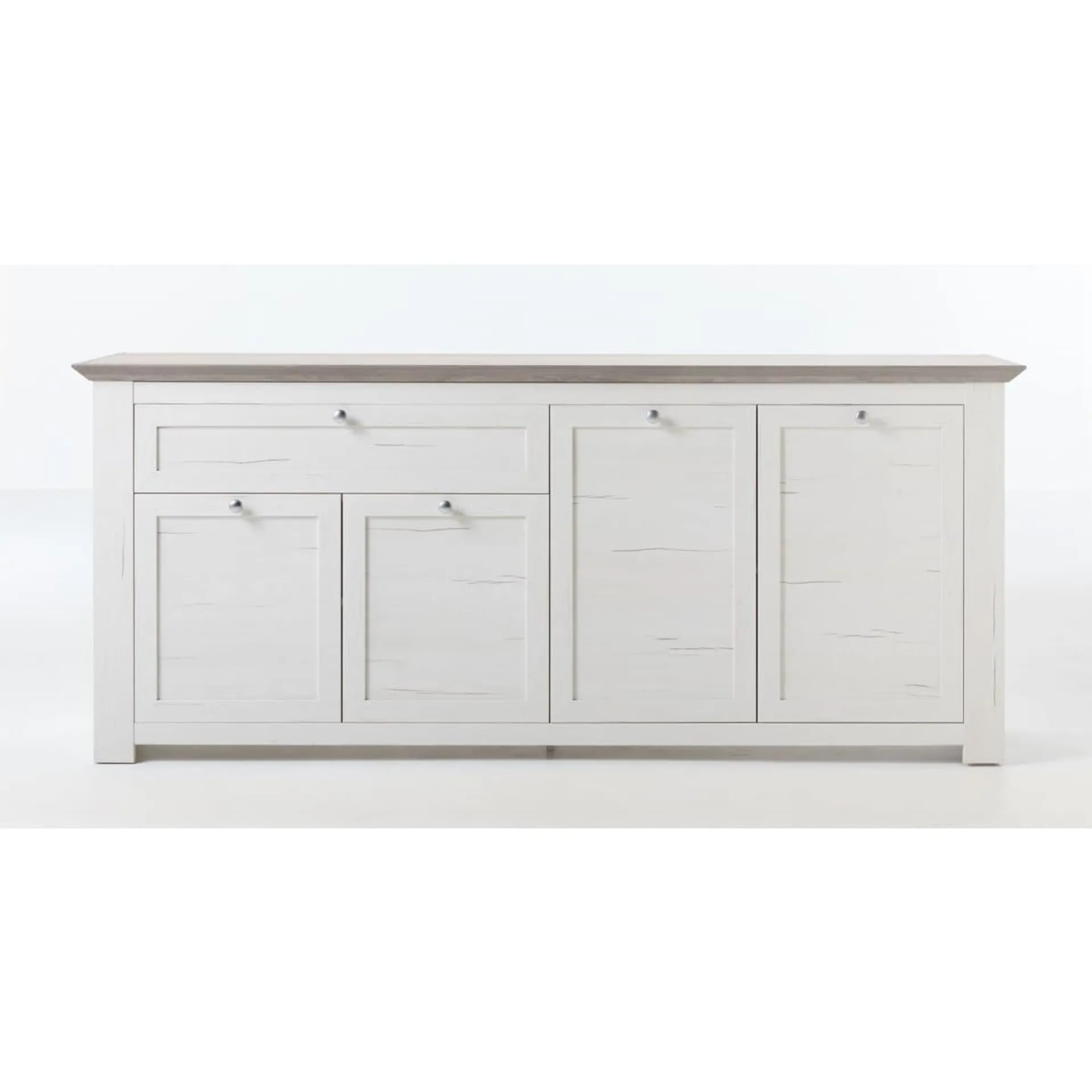 LIV'IN Sideboard MARBELLA 210 x 91 cm weiß/ braun