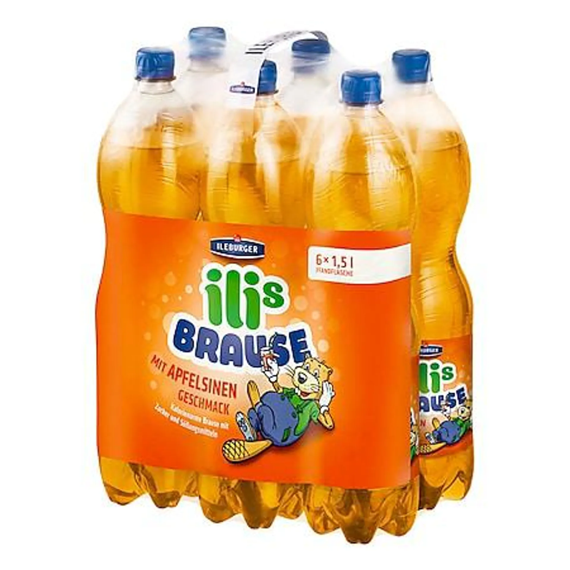 Ileburger Apfelsinenbrause 1,5 Liter, 6er Pack