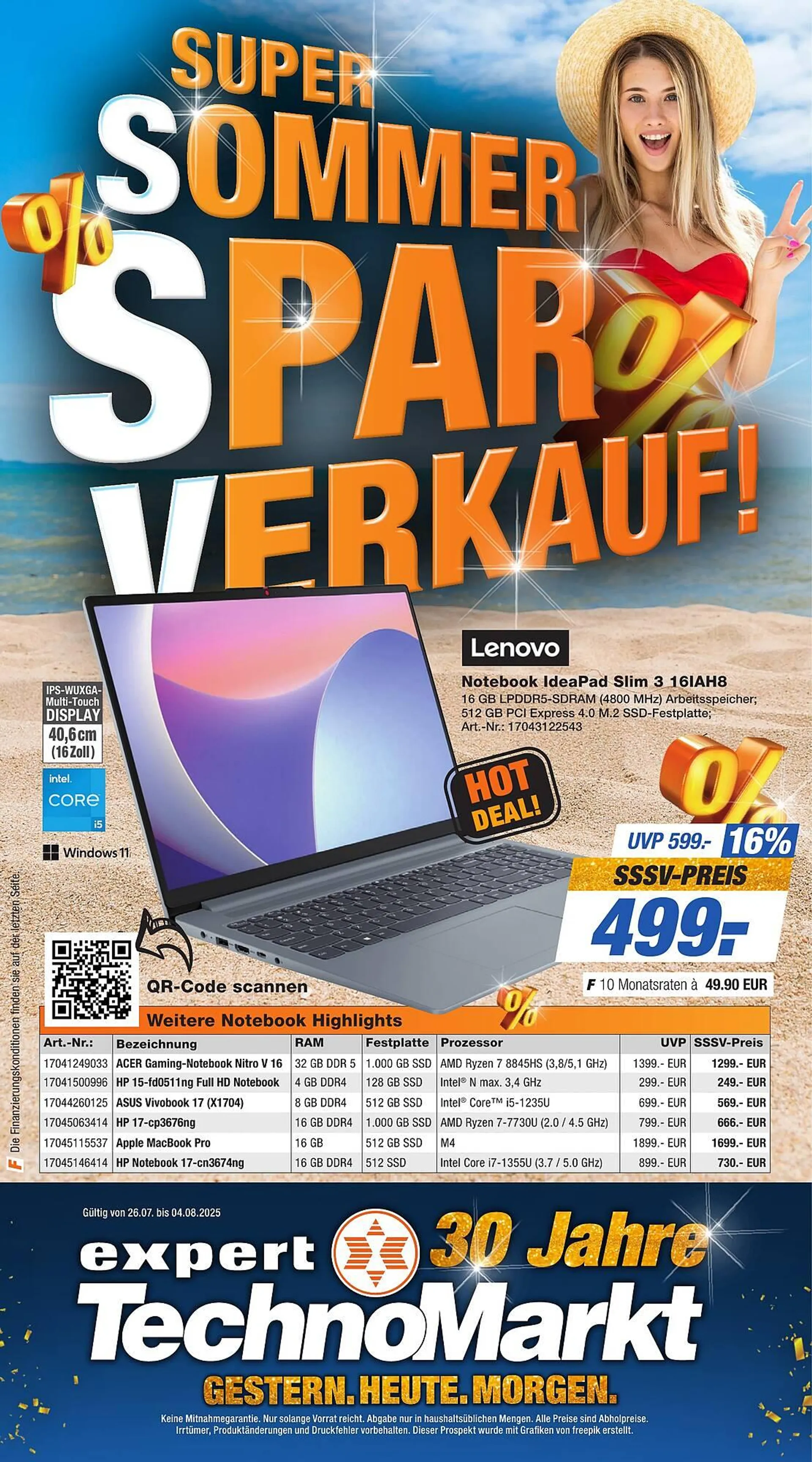 Expert Technomarkt Prospekt von 26. Juli bis 4. August 2025 - Prospekt seite 1