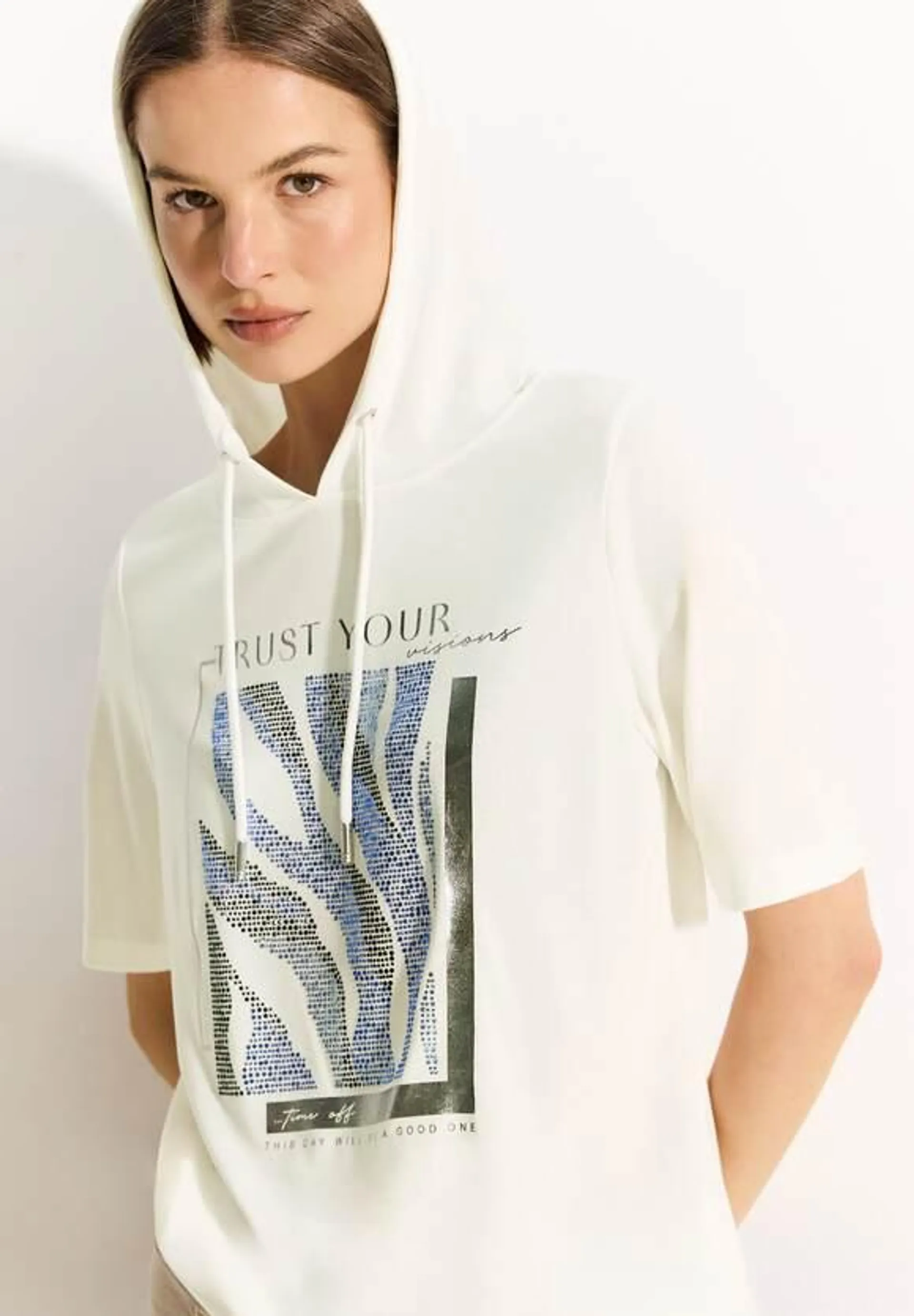 Hoodie T-Shirt mit Print