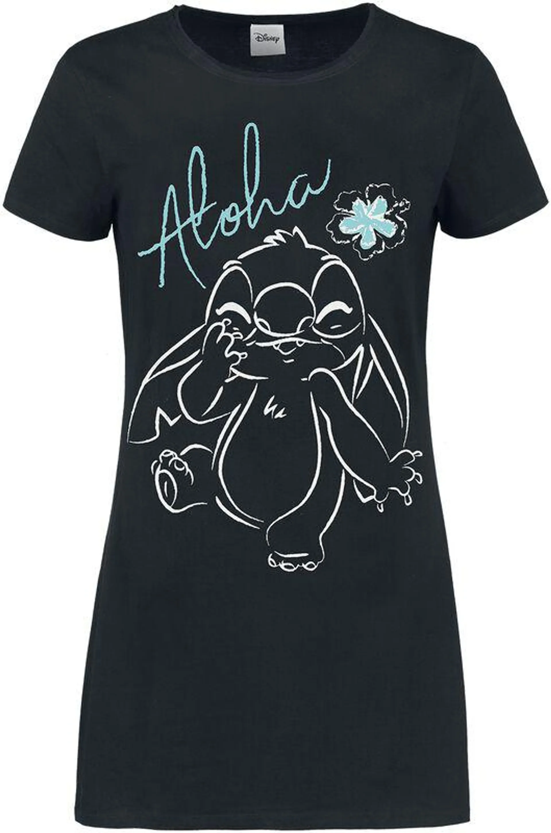 "Aloha" Kurzes Kleid schwarz von Lilo & Stitch