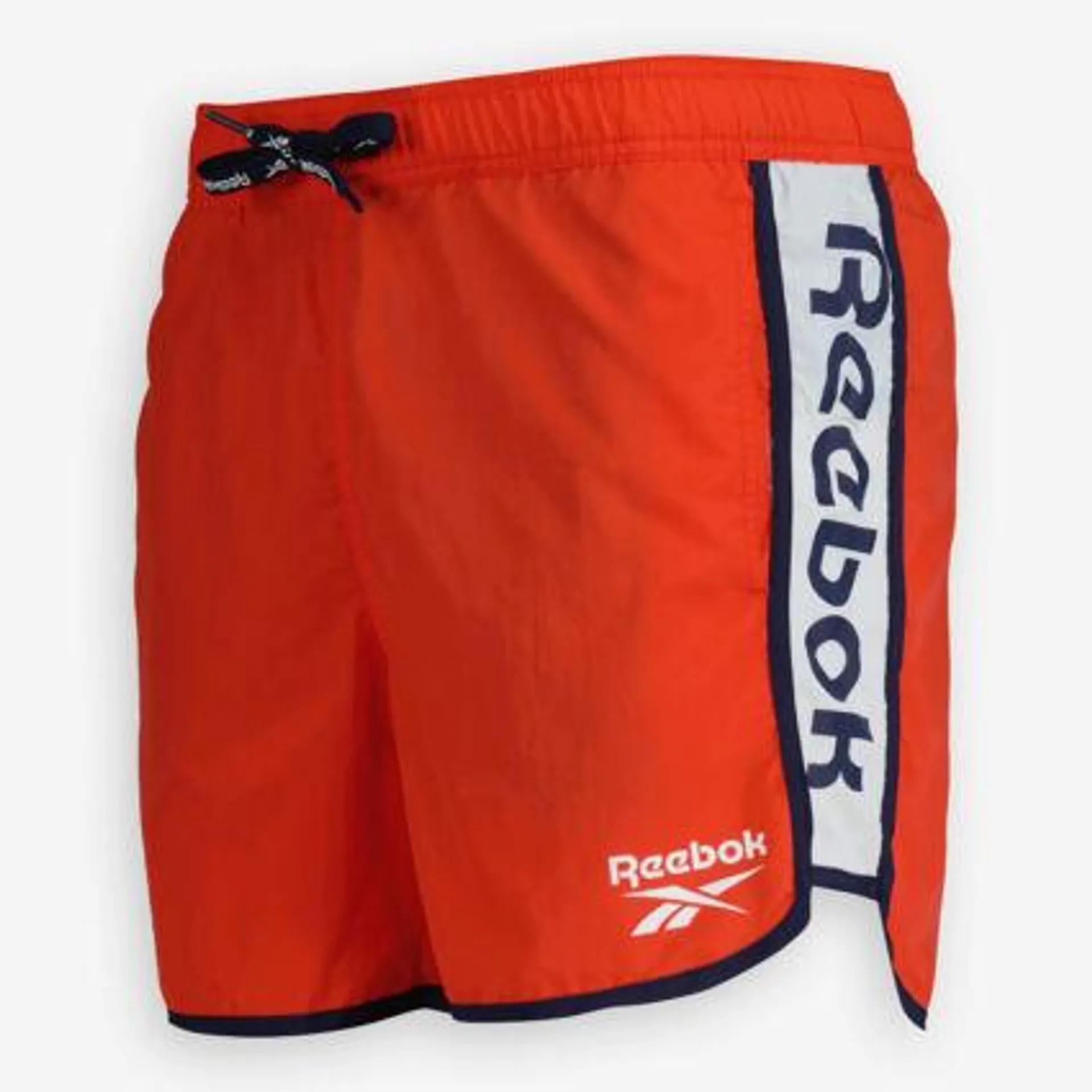 Rote Badeshorts mit Logodruck