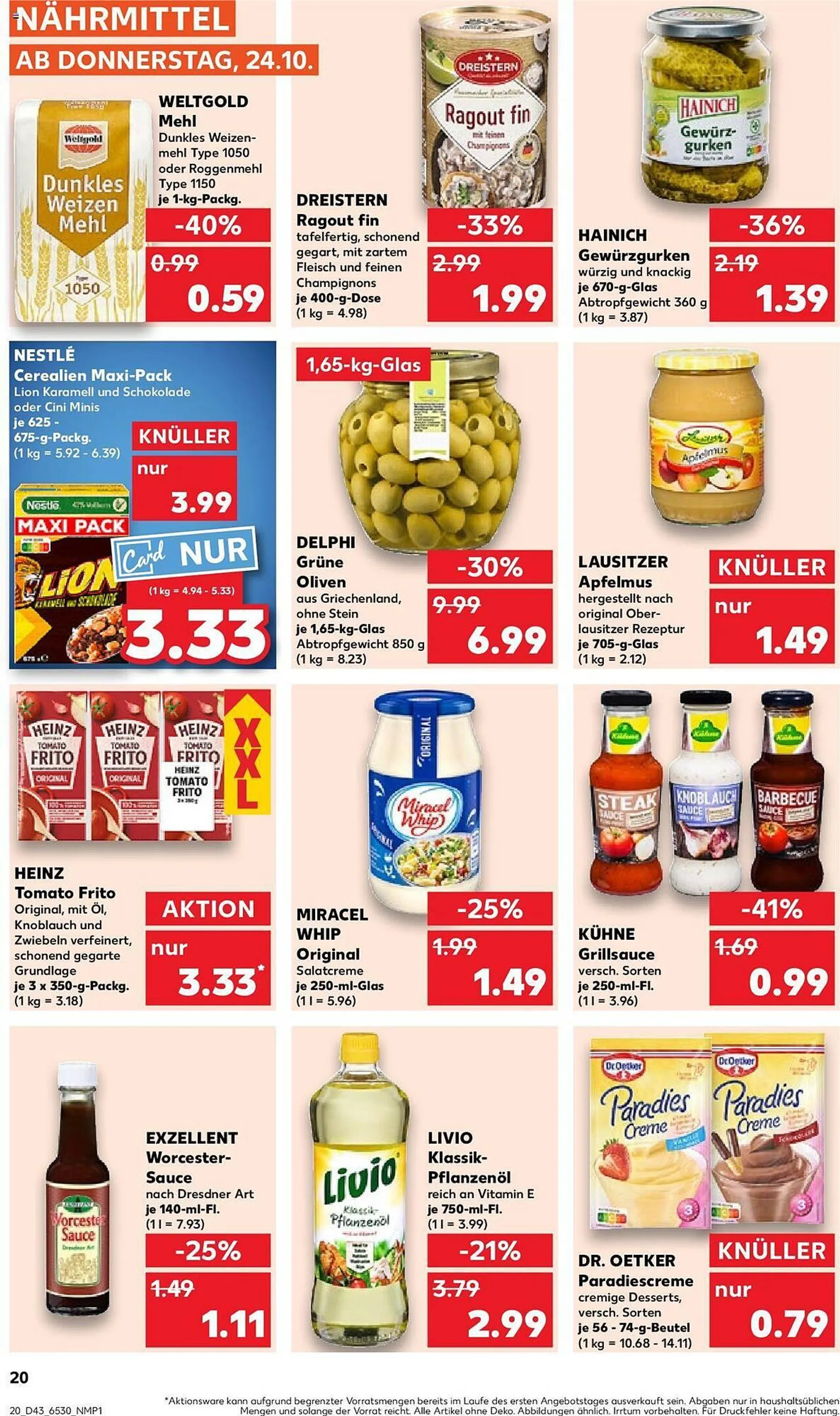 Kaufland Prospekt von 24. Oktober bis 30. Oktober 2024 - Prospekt seite 20