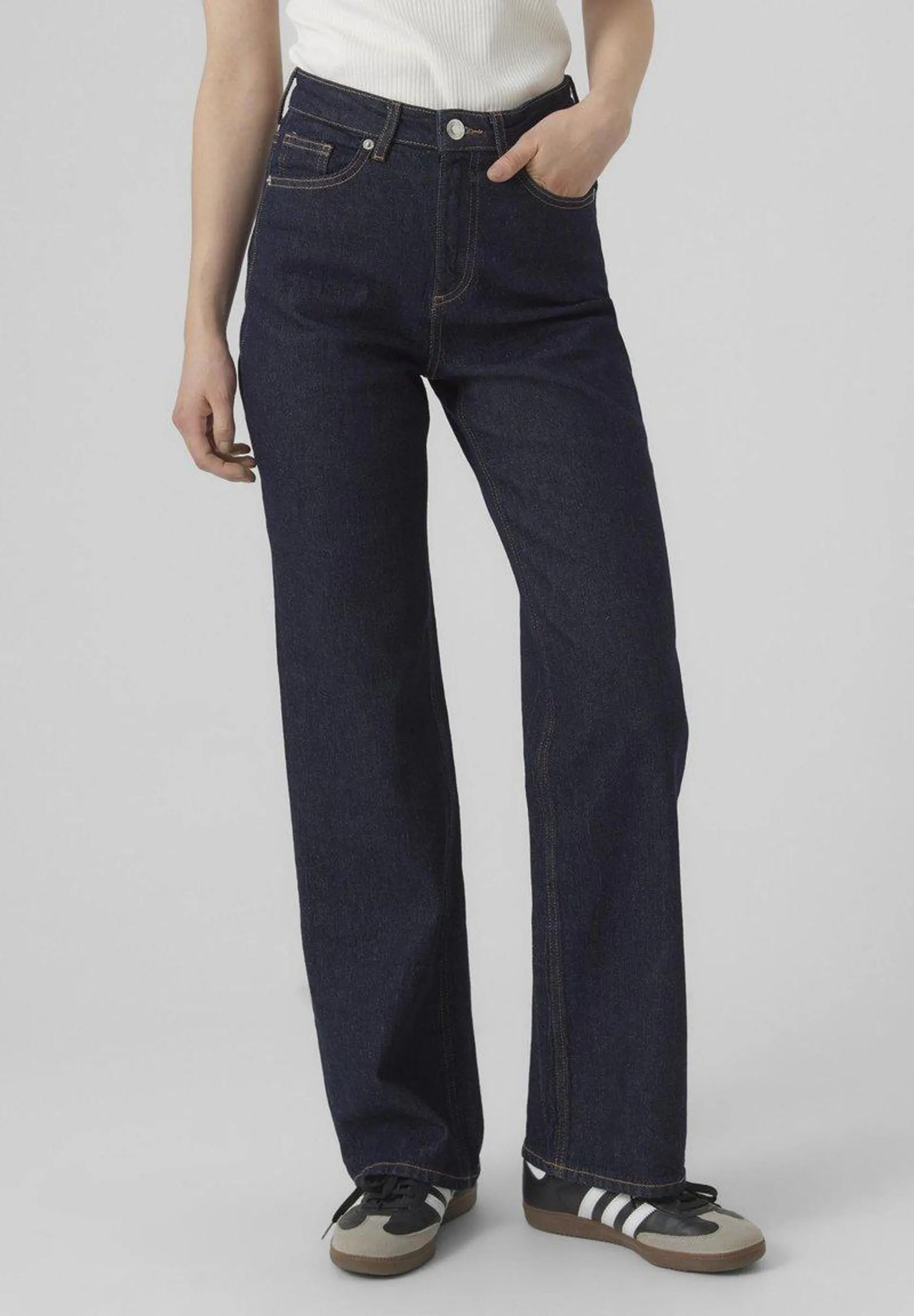 VMTESSA HR RA369 GA - Trousers - dark blue denim detail rinse