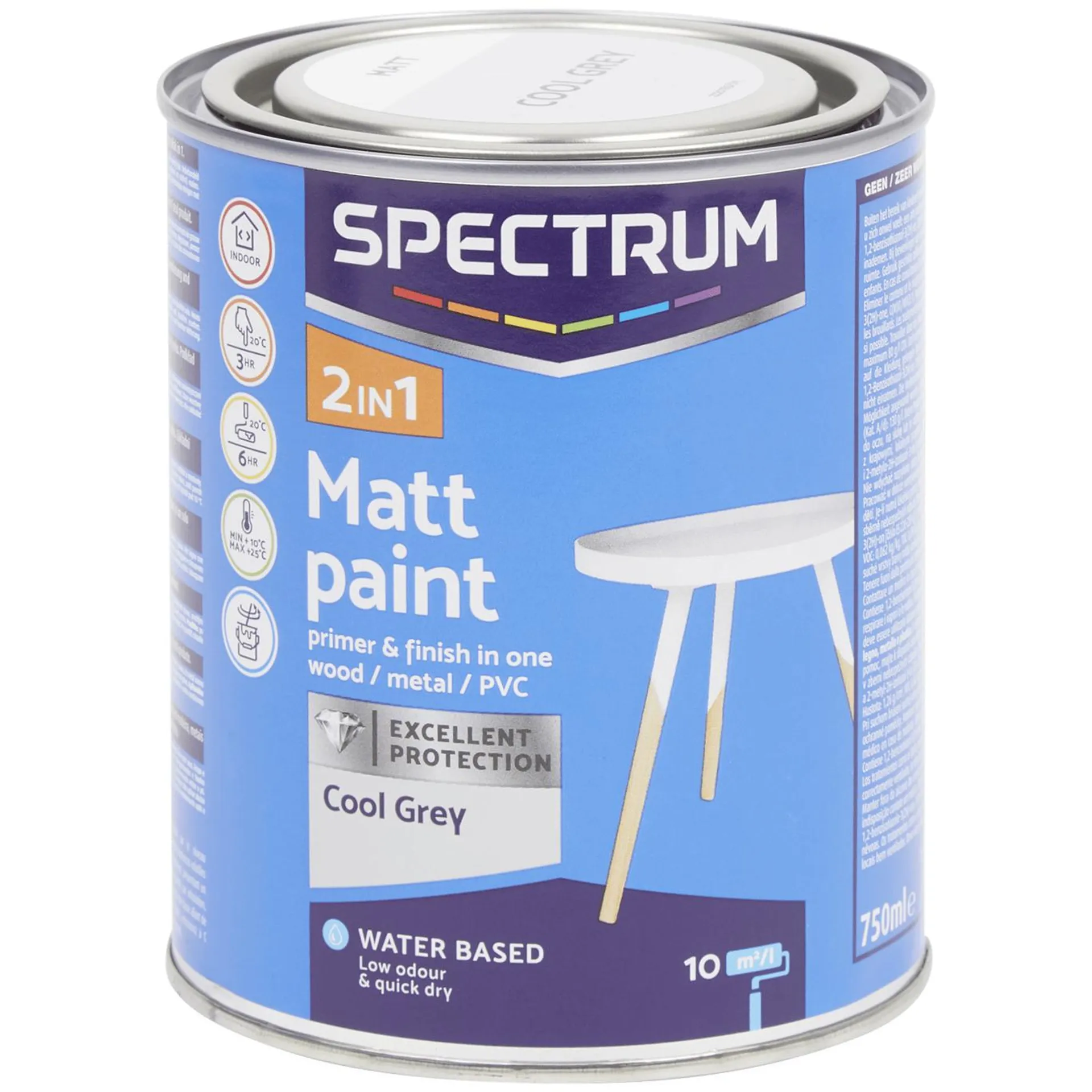 Spectrum 2-in-1 Matter Acryllack Cool Grey