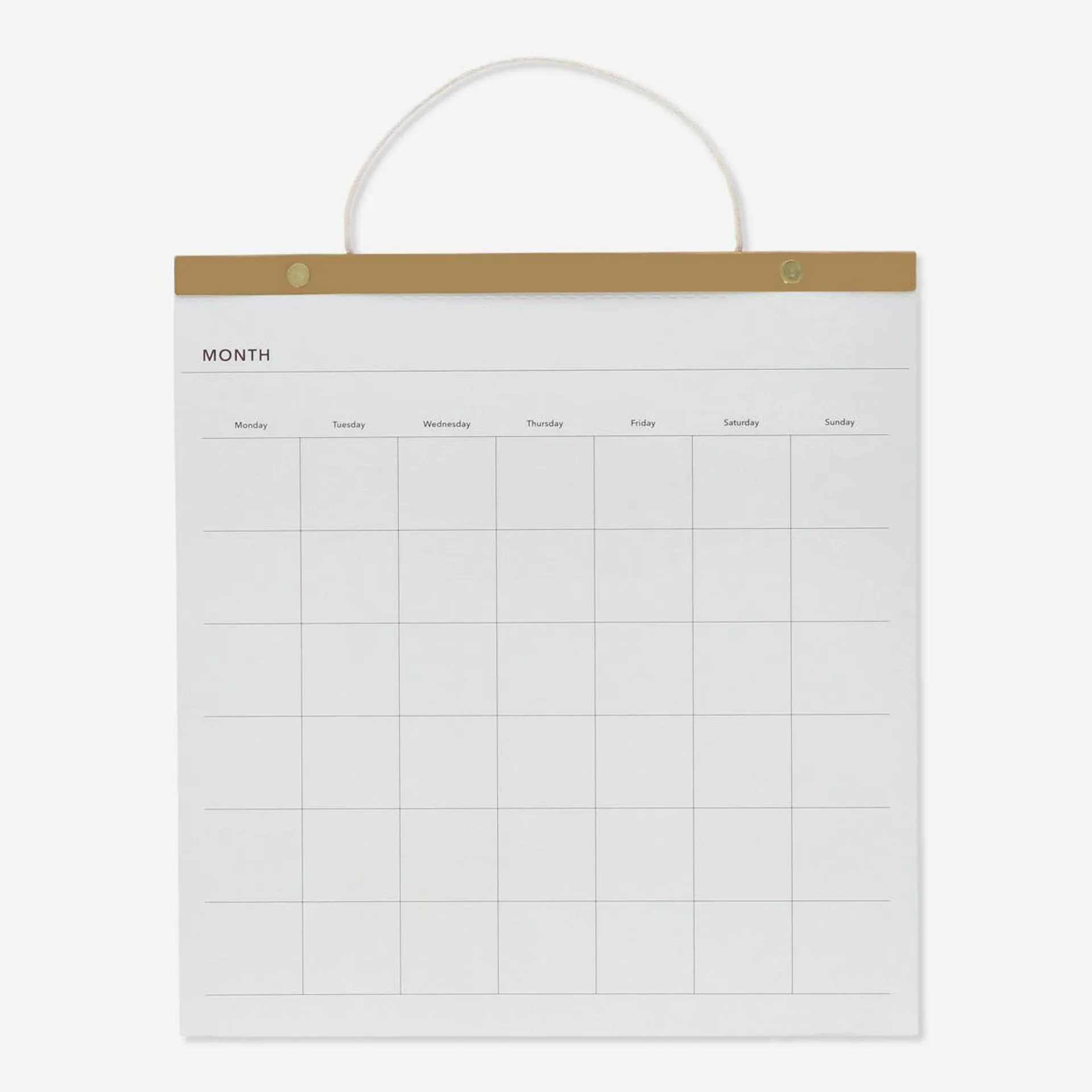 Monthly planner. For hanging