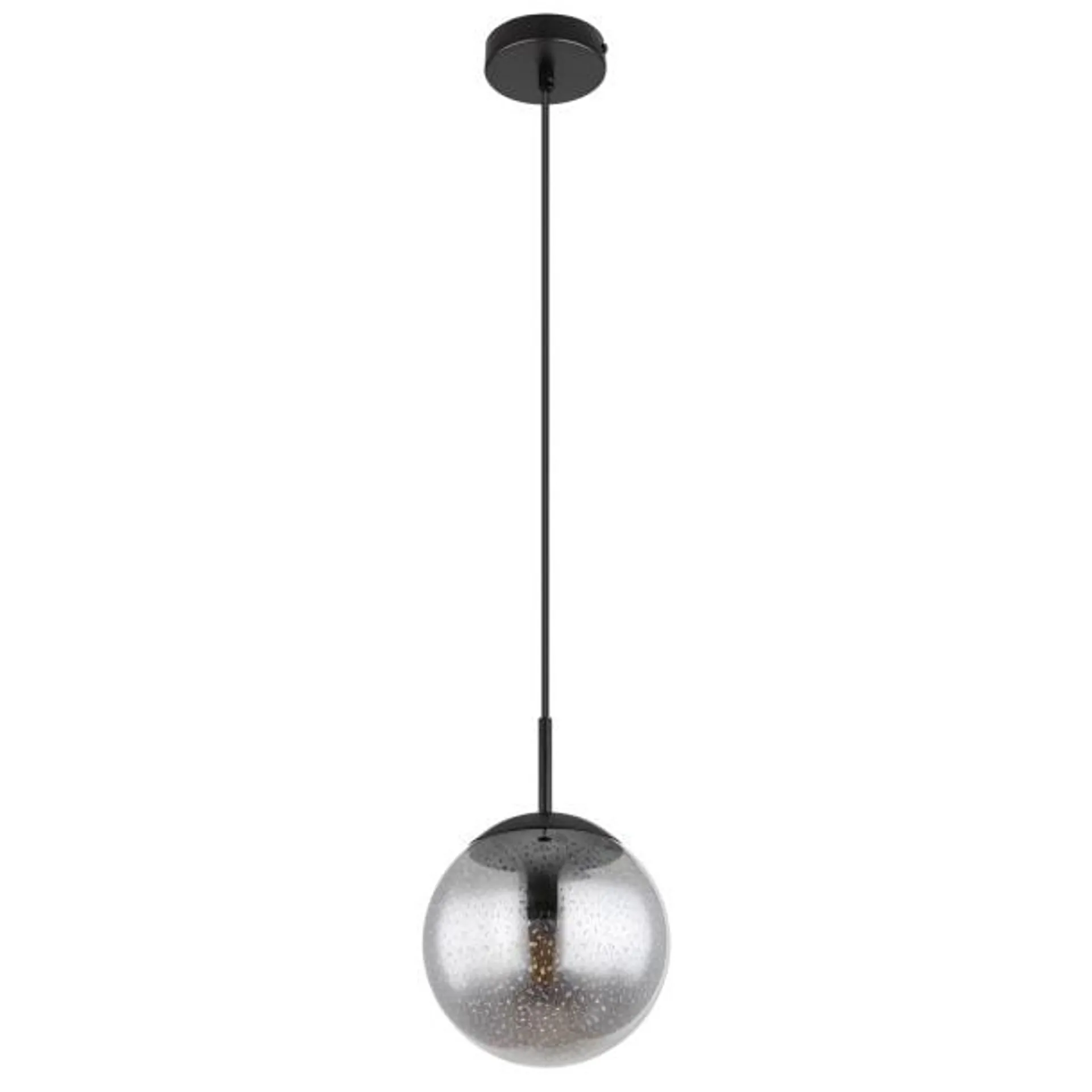 GLOBO Retrofit Pendelleuchte Helmut 20x120 cm schwarz/Sterneffekt