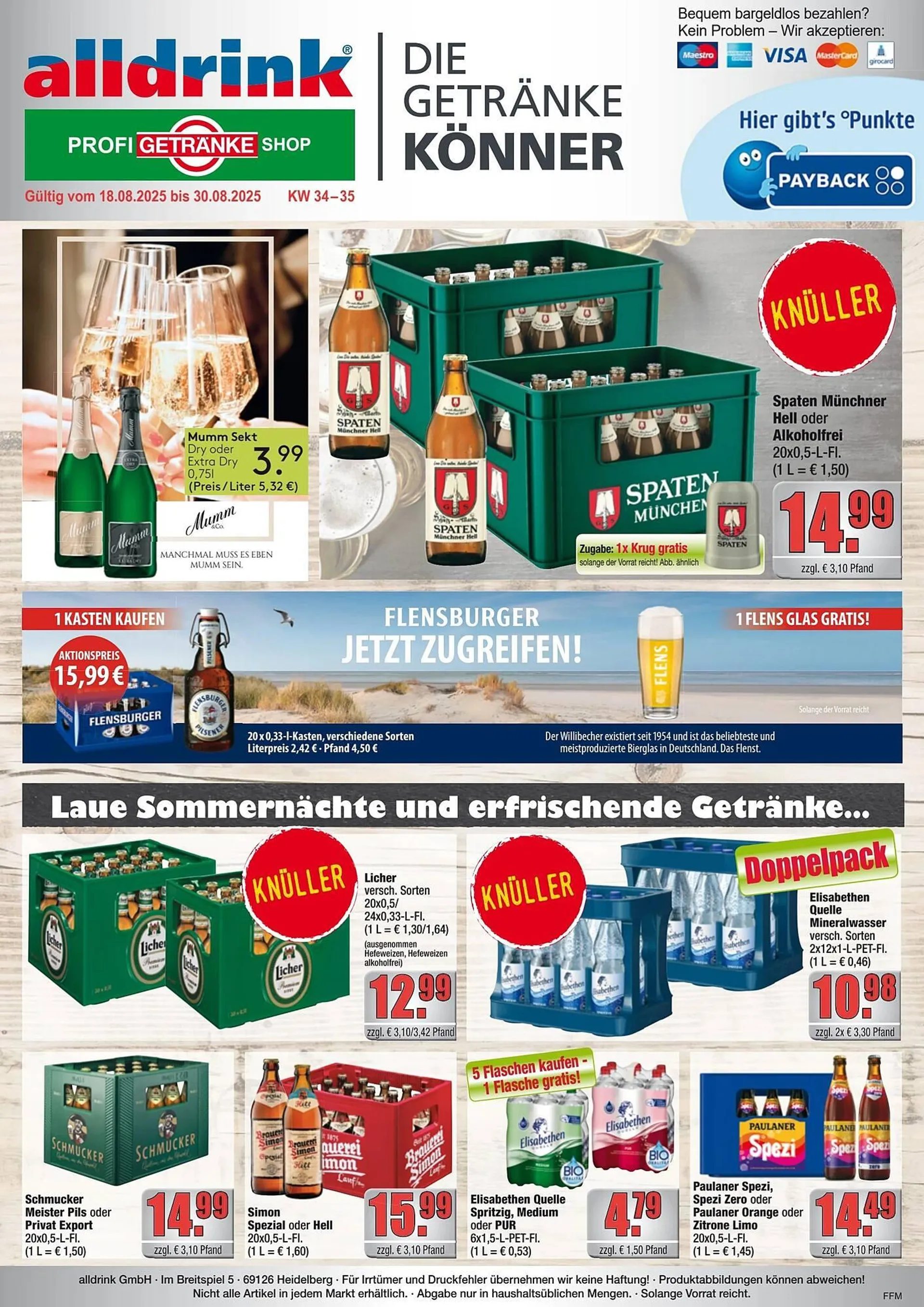 alldrink Prospekt von 18. August bis 31. August 2025 - Prospekt seite 1