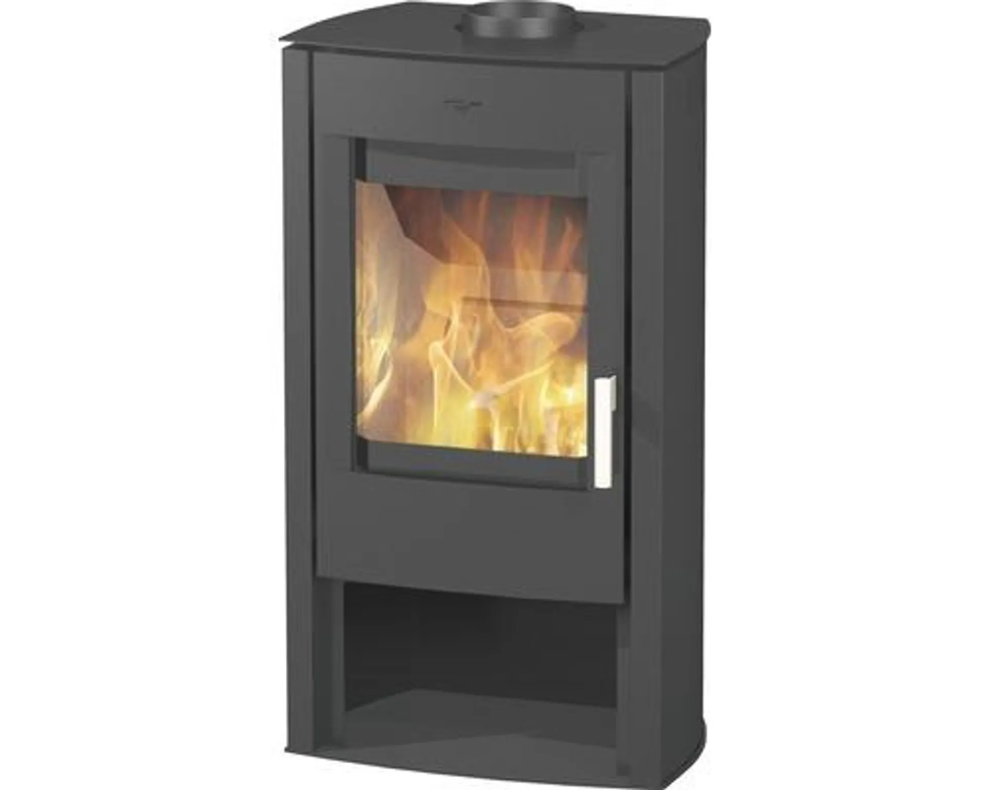 Kaminofen Fireplace Tuvalu Korpus schwarz Verkleidung Stahl 6 kW