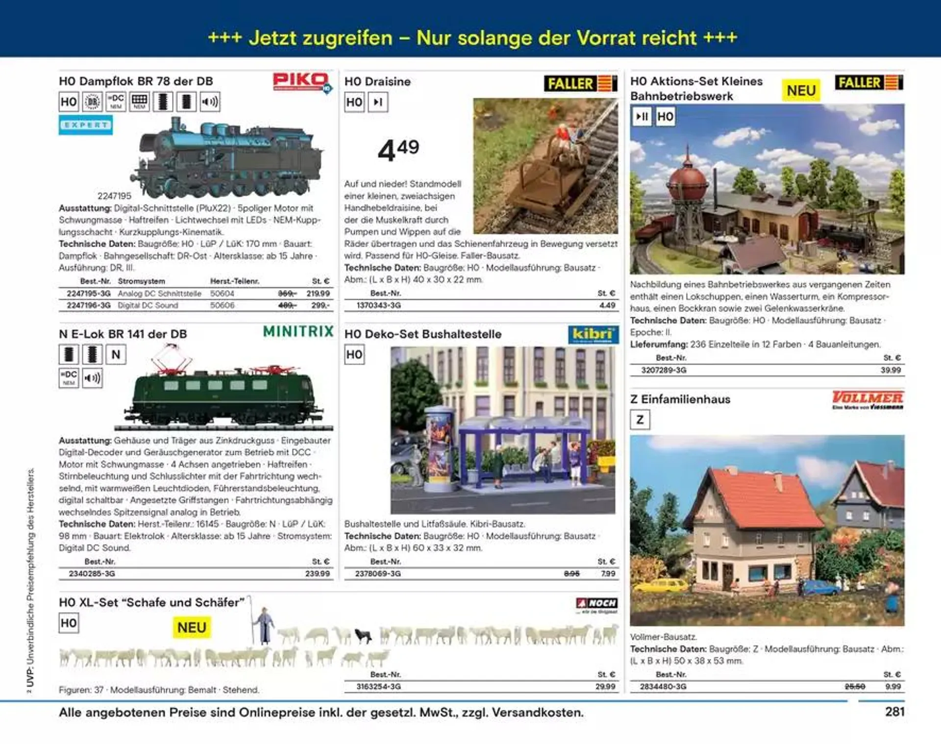 Modellbahn Katalog von 29. Oktober bis 31. Dezember 2025 - Prospekt seite 283