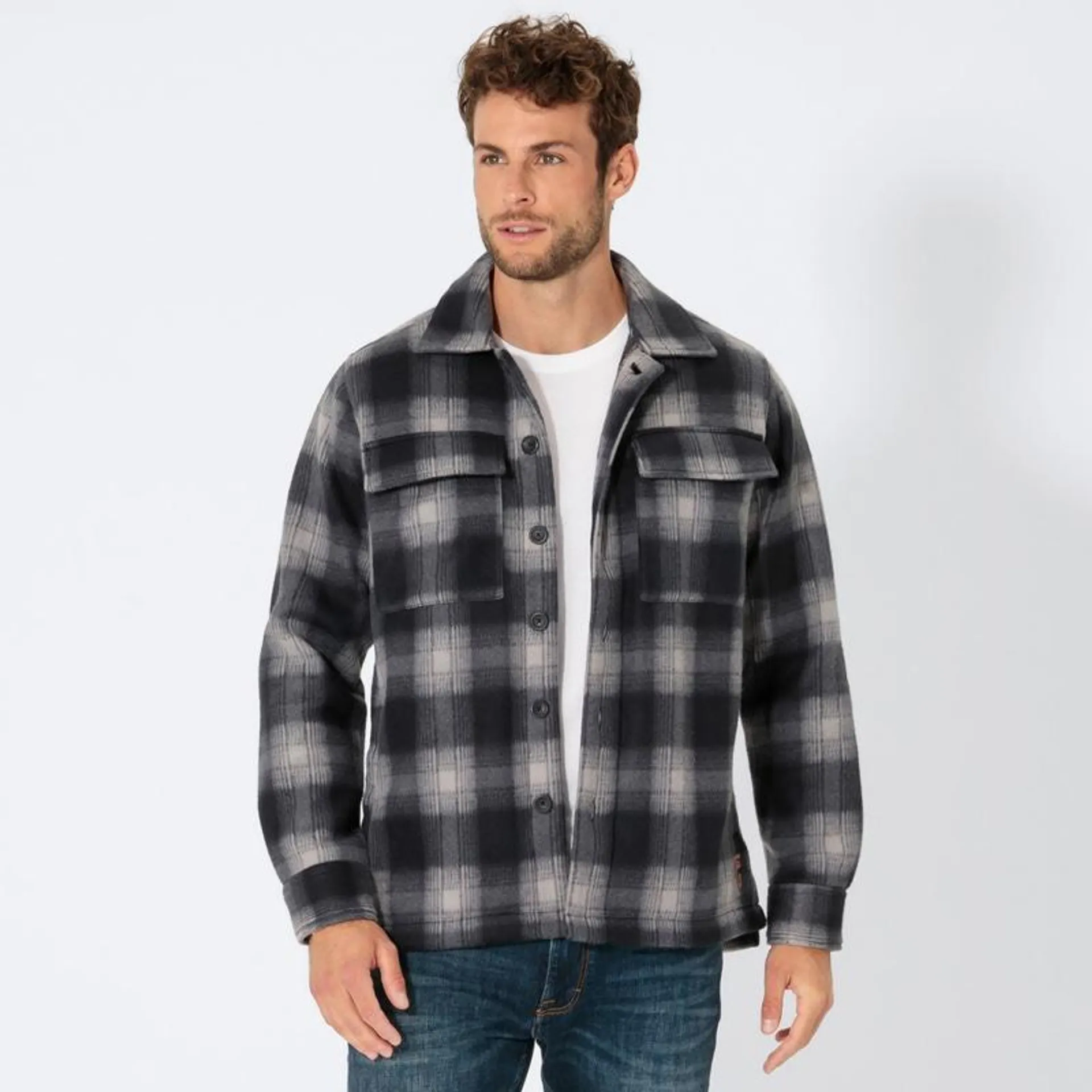 Herren-Polarfleece-Hemd mit Eingriffstaschen