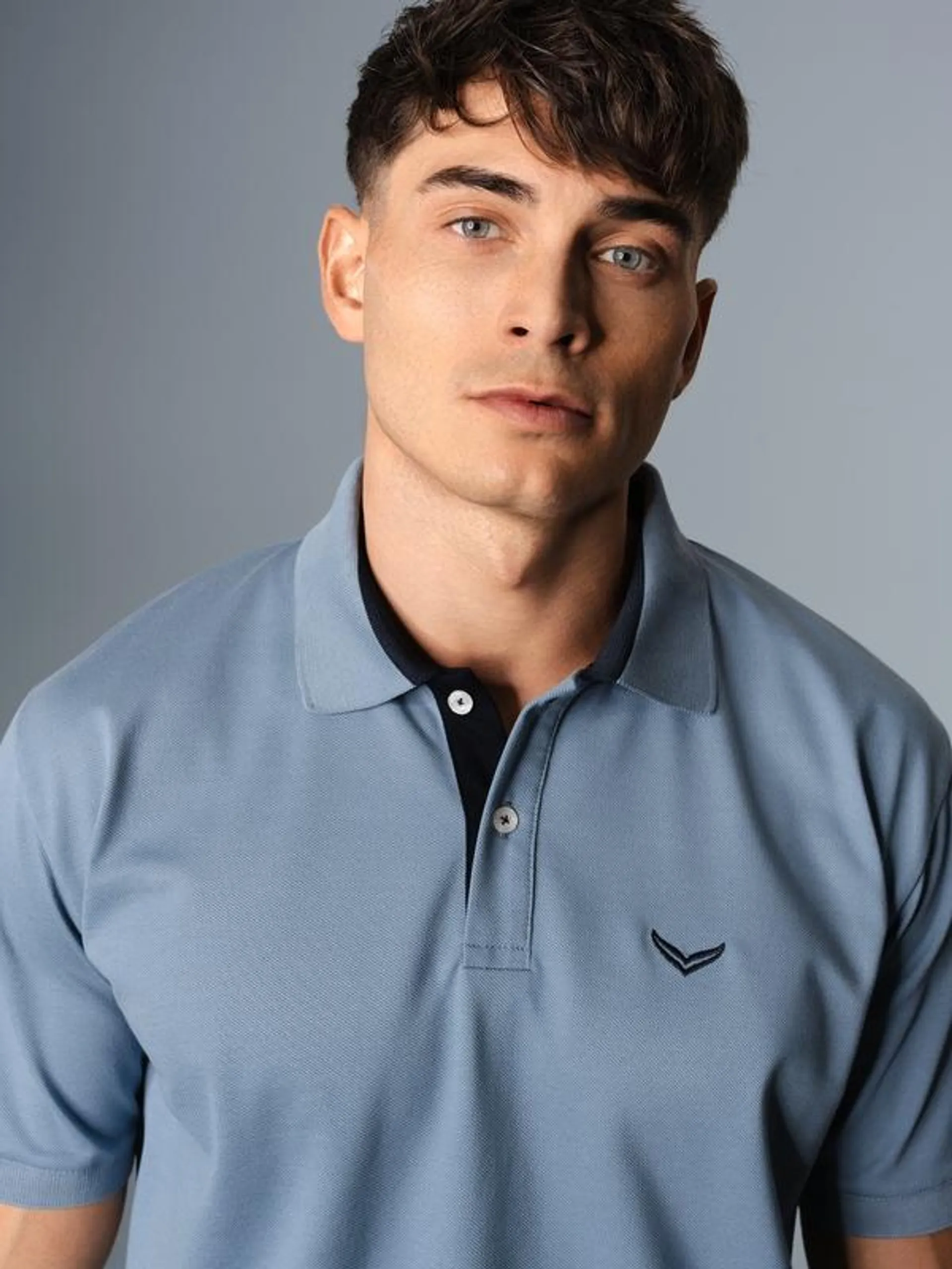 Poloshirt in Piqué-Qualität Pearl-blue