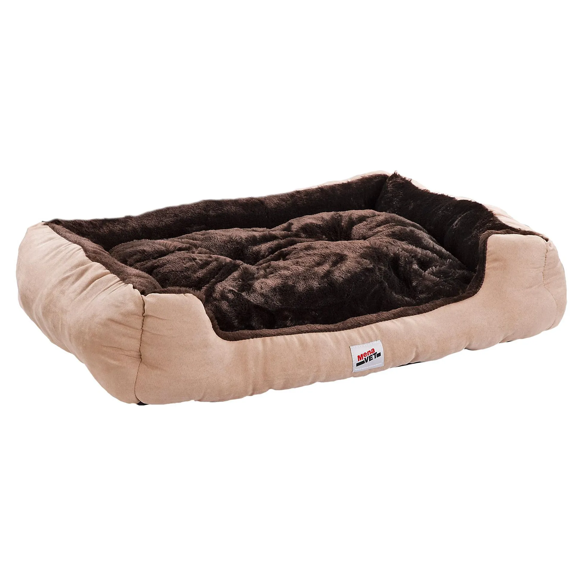 Hundebett / Haustier Kuschelbett / Katzenbett BAILY 75 cm beige/braun Größe L