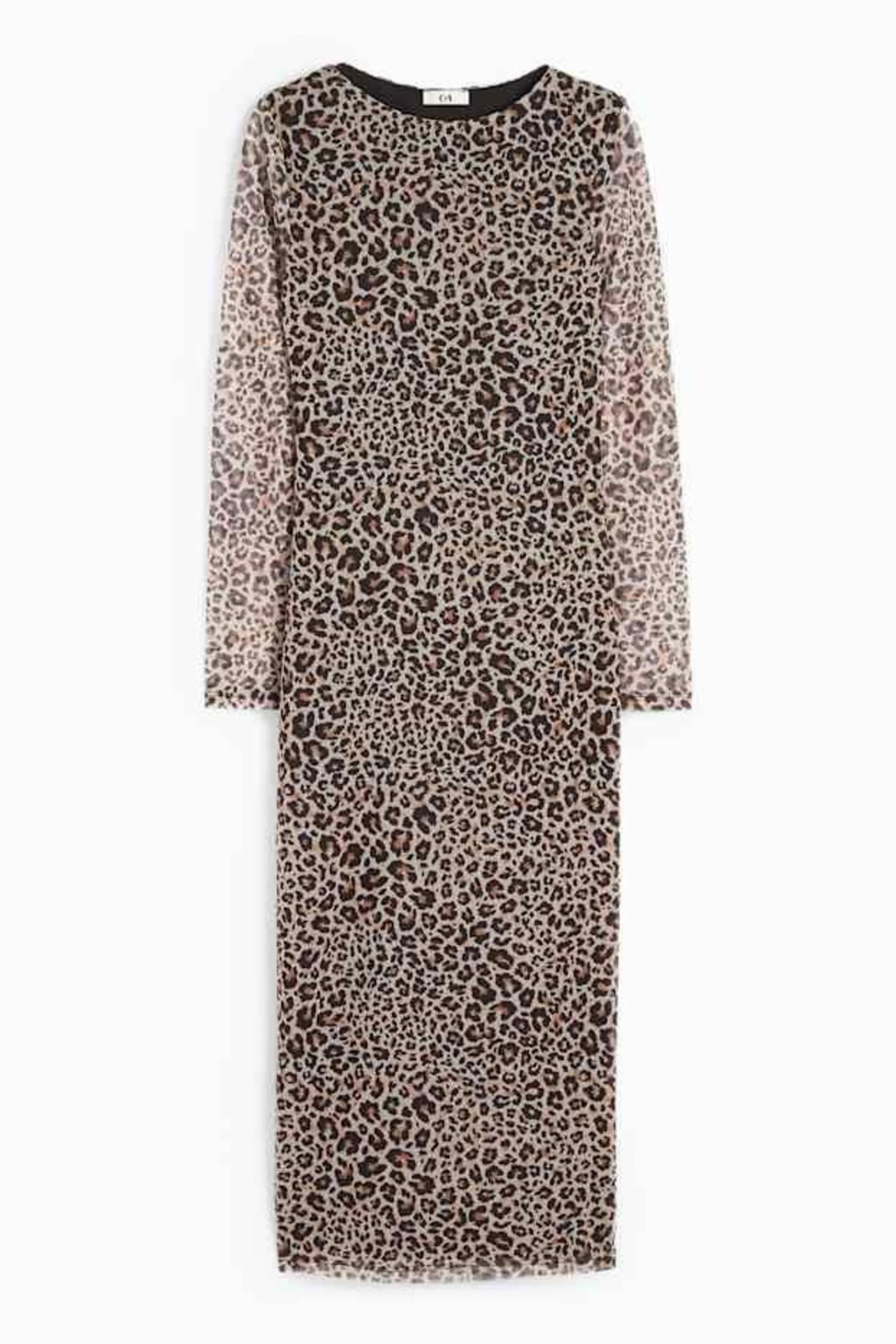 Mesh dress - leopard print