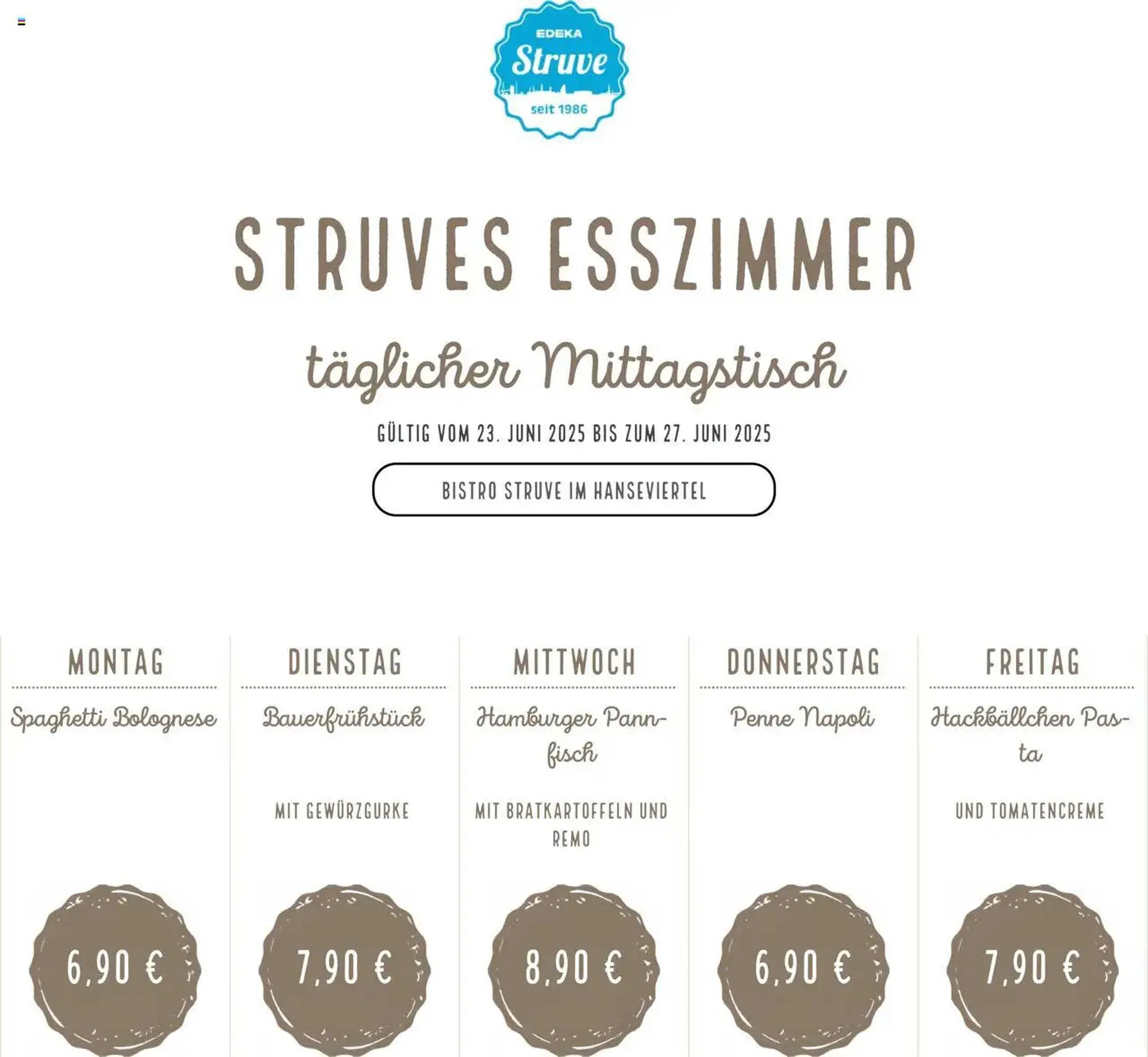 Edeka Struve Prospekt von 23. Juni bis 27. Juni 2025 - Prospekt seite 1