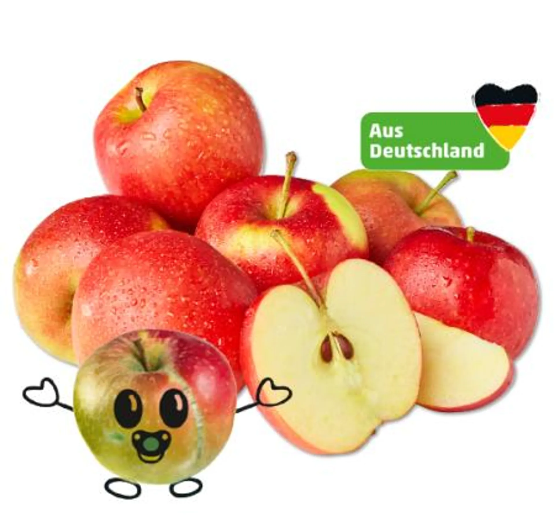JUNIOR-HELDEN Deutsche rote Äpfel