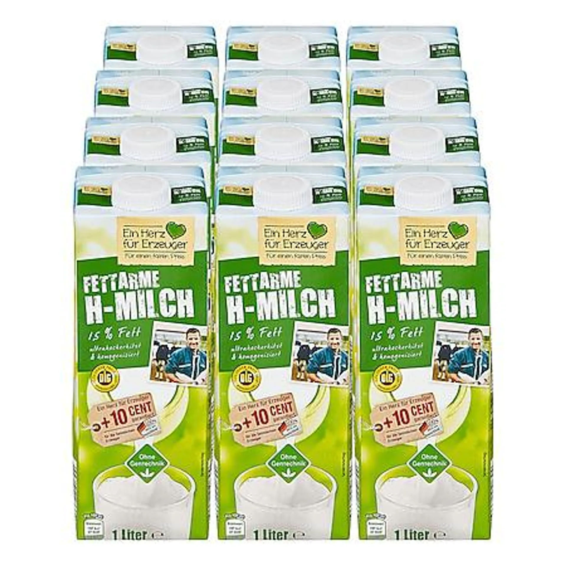 Ein Herz für Erzeuger H-Milch 1,5% 1 Liter, 12er Pack