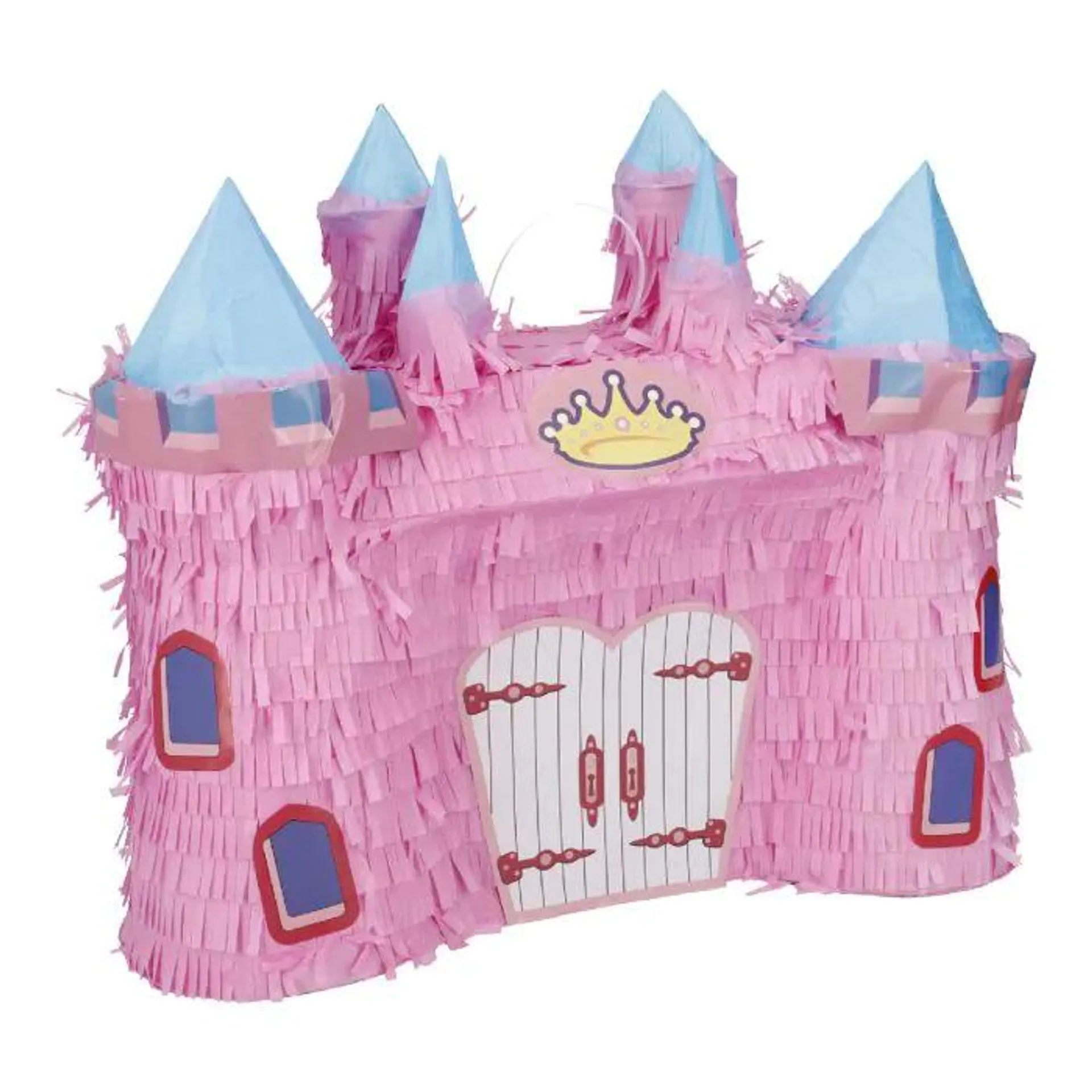 Pinata Motiv, Schloss, pink, Höhe 36 cm