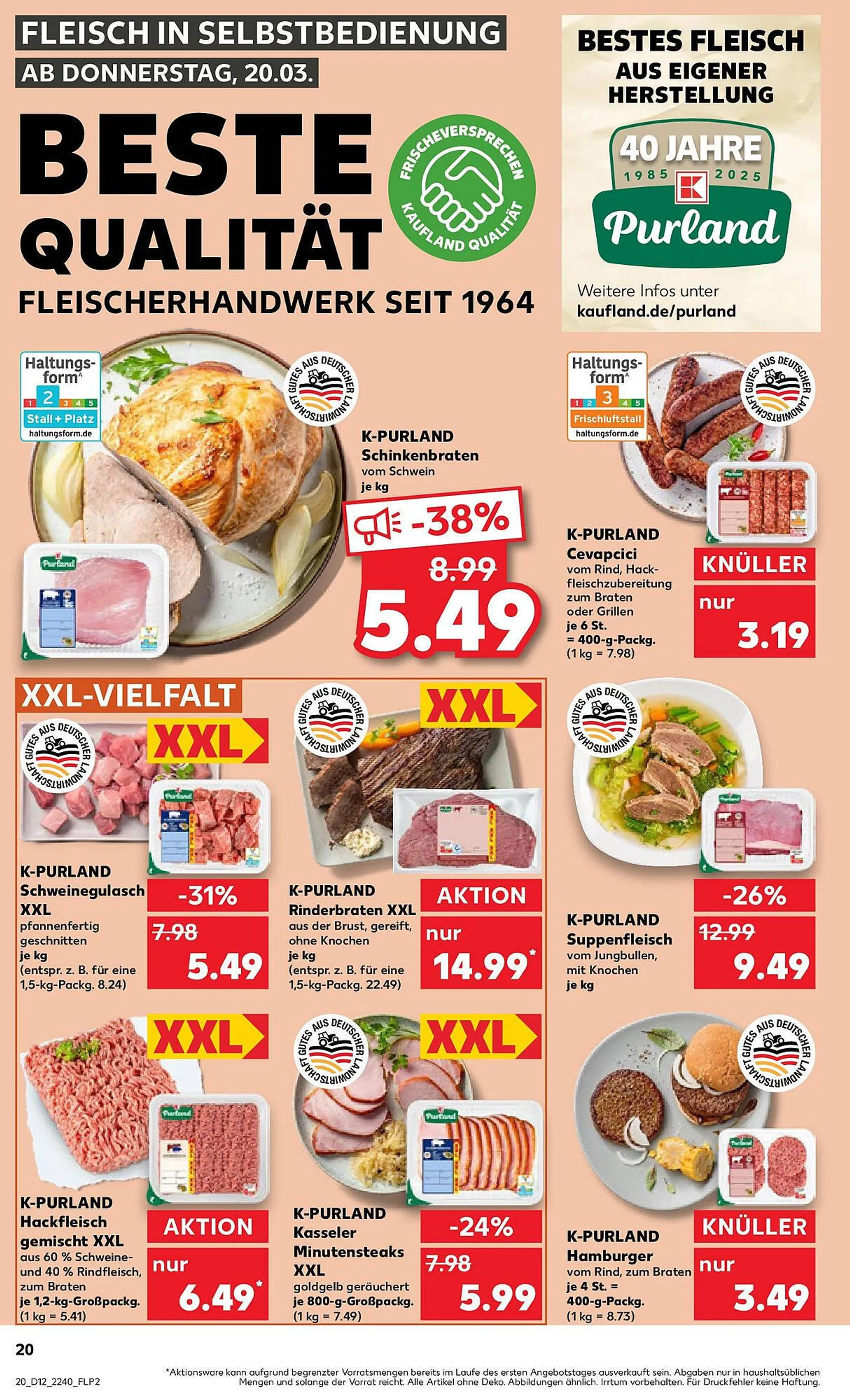Kaufland Prospekt von 19. März bis 26. März 2025 - Prospekt seite 20