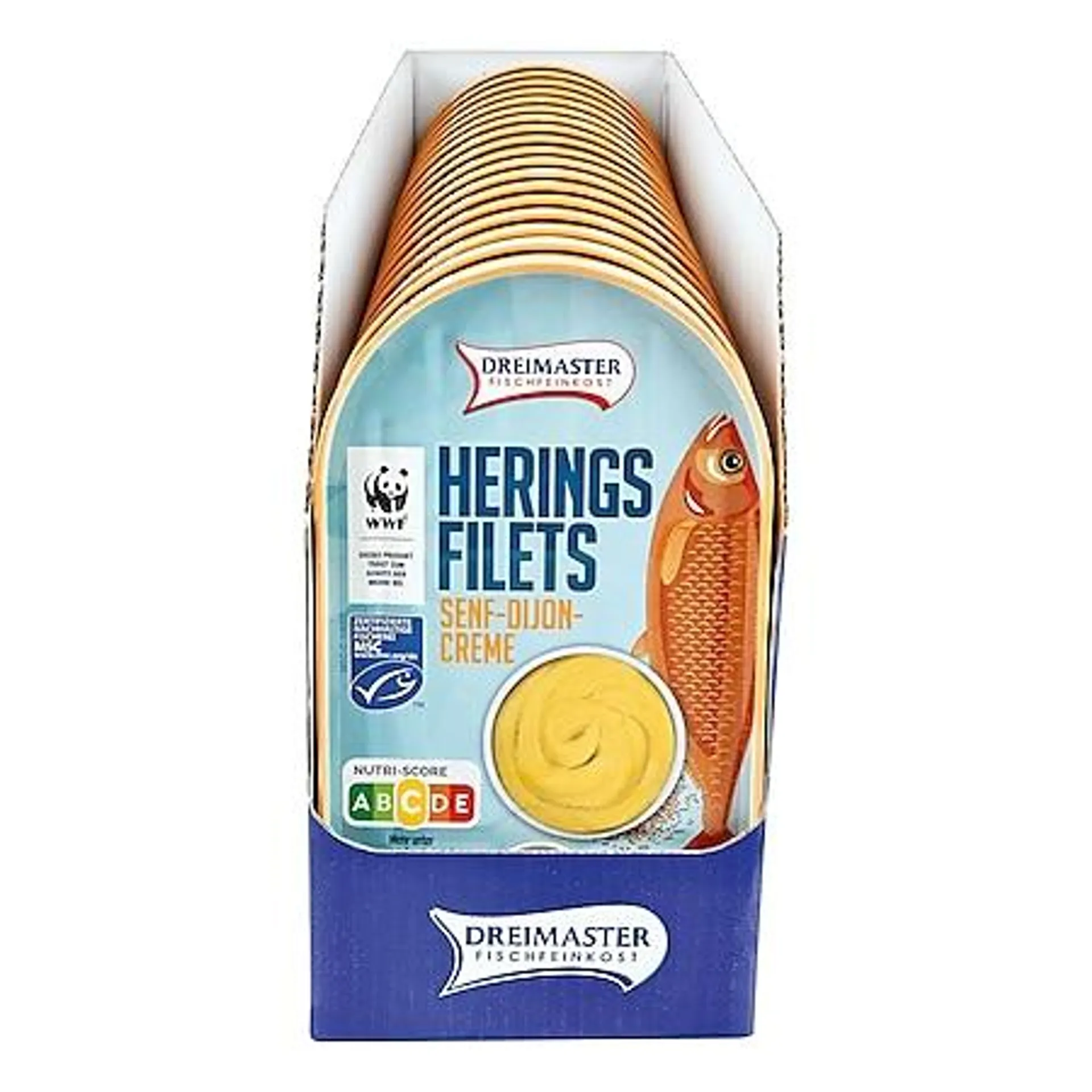 Dreimaster Heringsfilet Senf-Dijon-Creme 200 g, 18er Pack