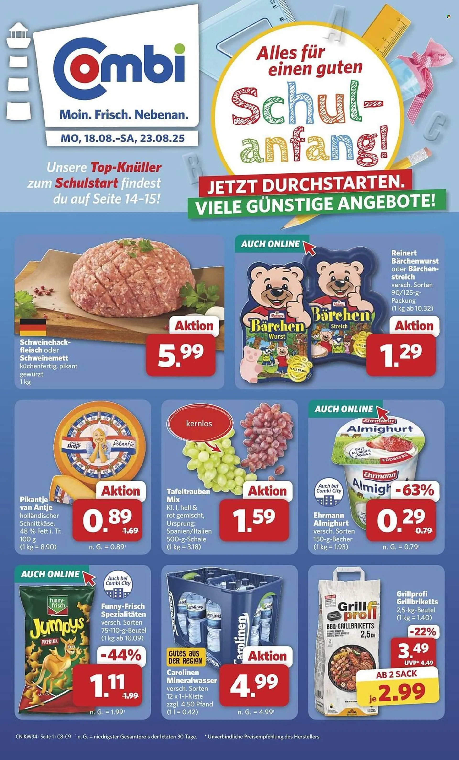 Combi Prospekt von 18. August bis 23. August 2025 - Prospekt seite 1