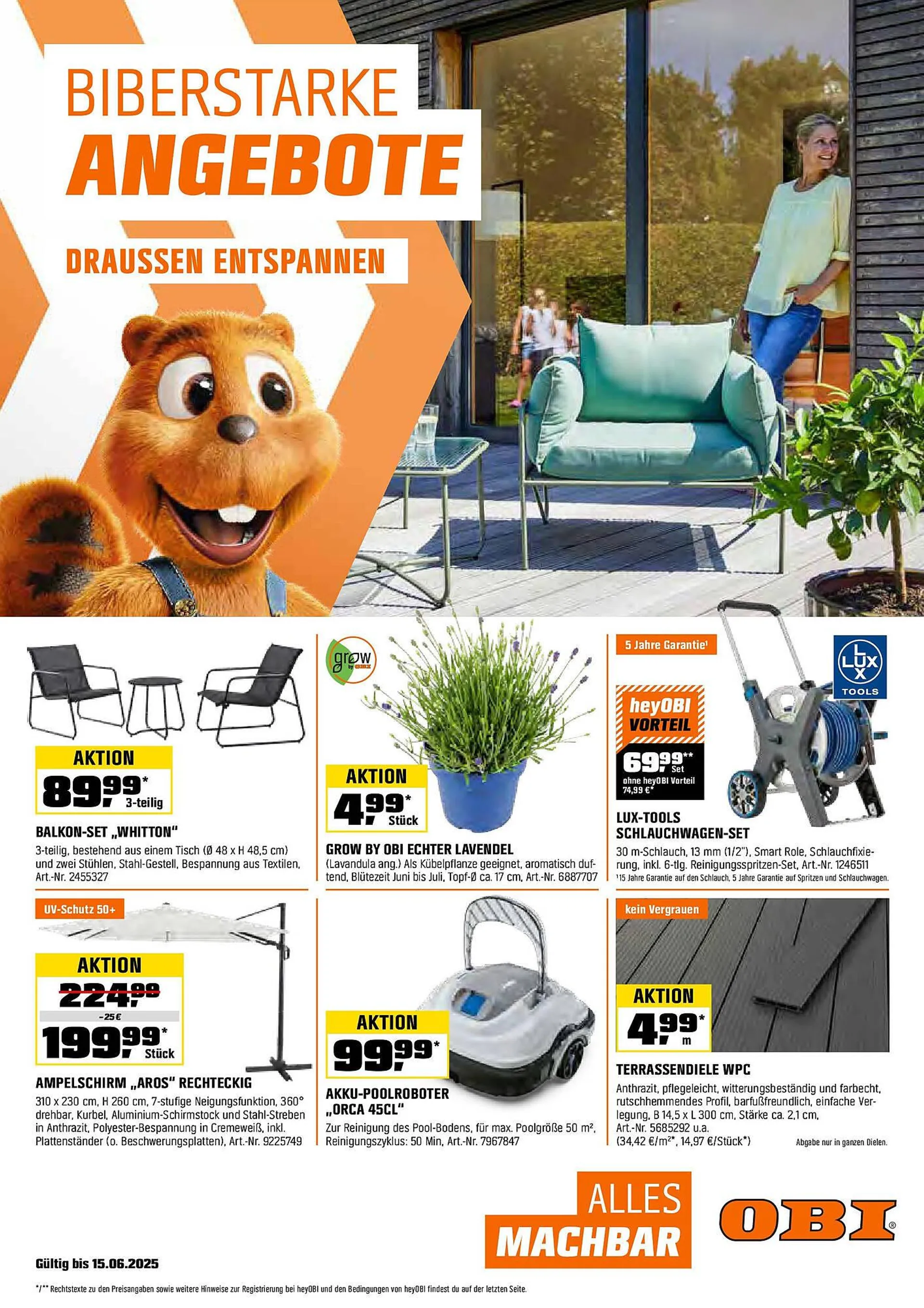 OBI Prospekt von 31. Mai bis 15. Juni 2025 - Prospekt seite 1