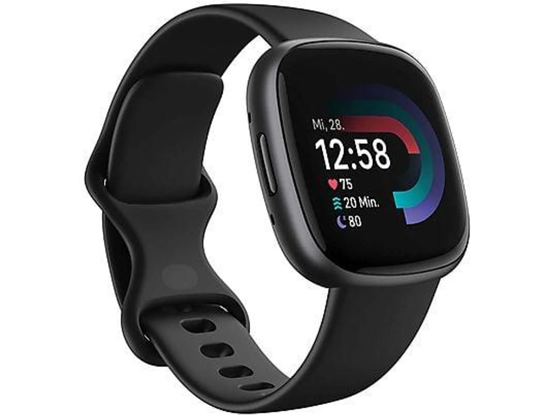 FITBIT FB523BKBK VERSA 4 GRAPHITE Smartwatch Aluminium Elastomer, S/L, Black/Graphite