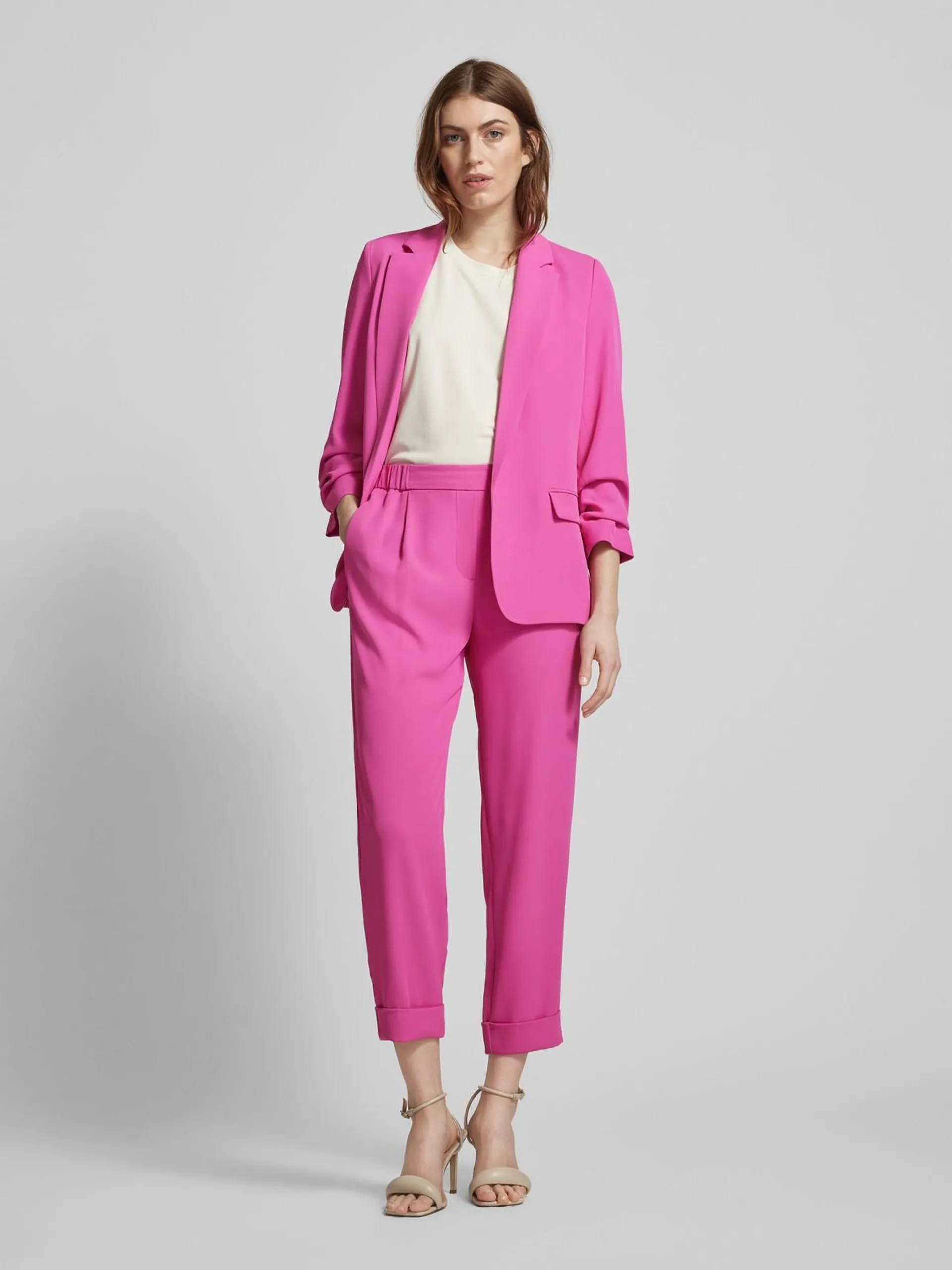 Blazer mit offener Vorderseite in fuchsia