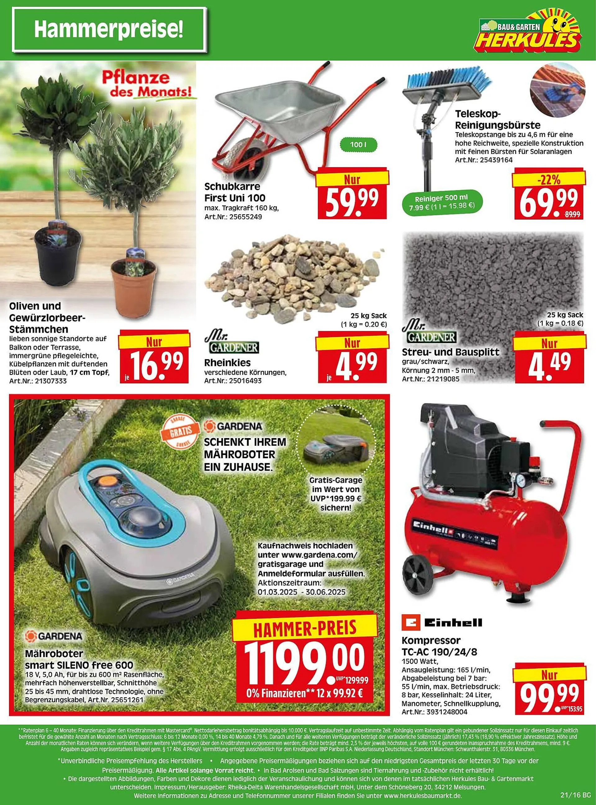 Herkules Baumarkt Prospekt von 19. Mai bis 26. Mai 2025 - Prospekt seite 16