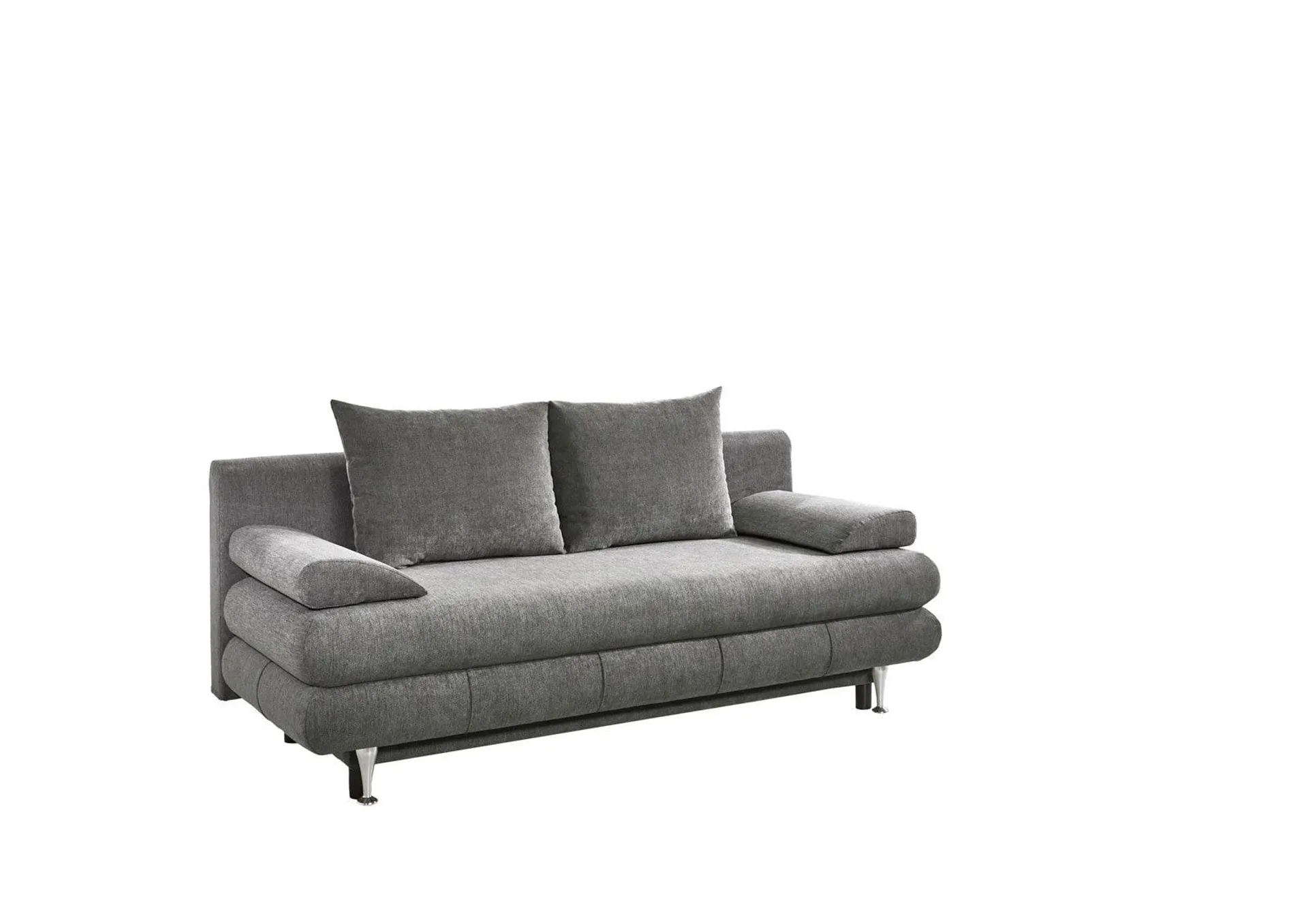 Schlafsofa Benfeld 196x93x92 cm Webstoff grau