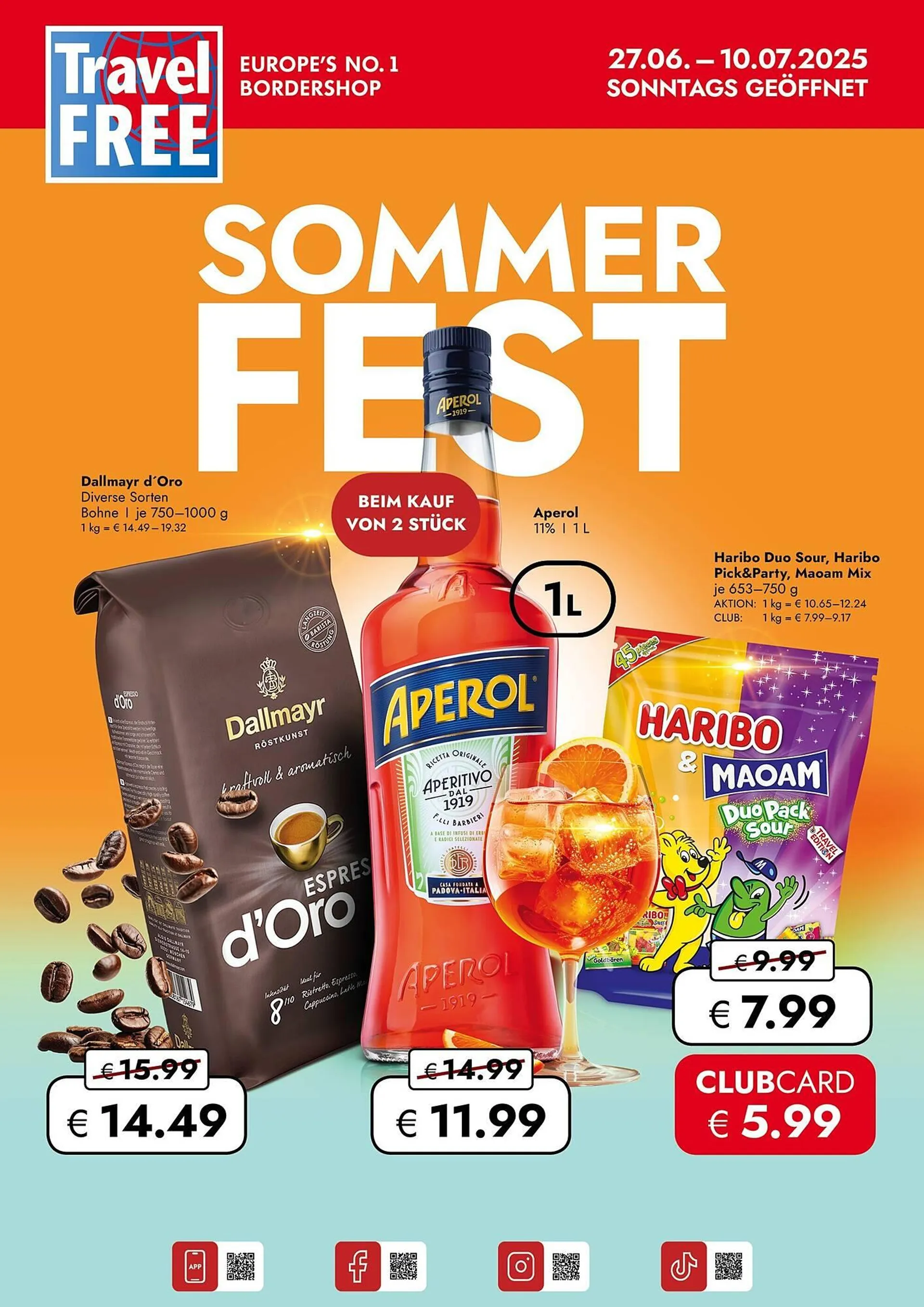 Travel Free Prospekt von 27. Juni bis 10. Juli 2025 - Prospekt seite 1