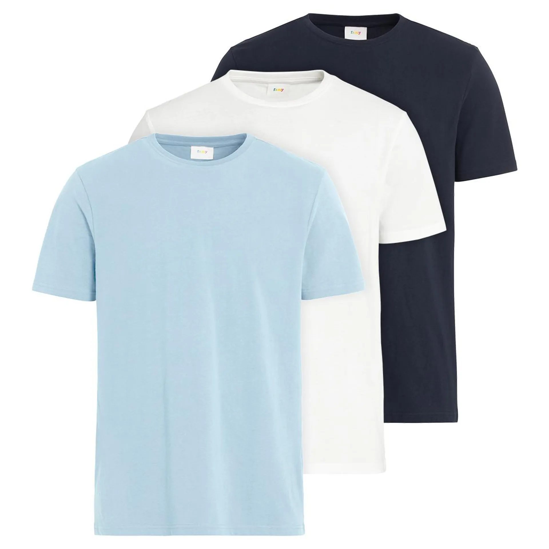 3 Herren T-Shirts unifarben