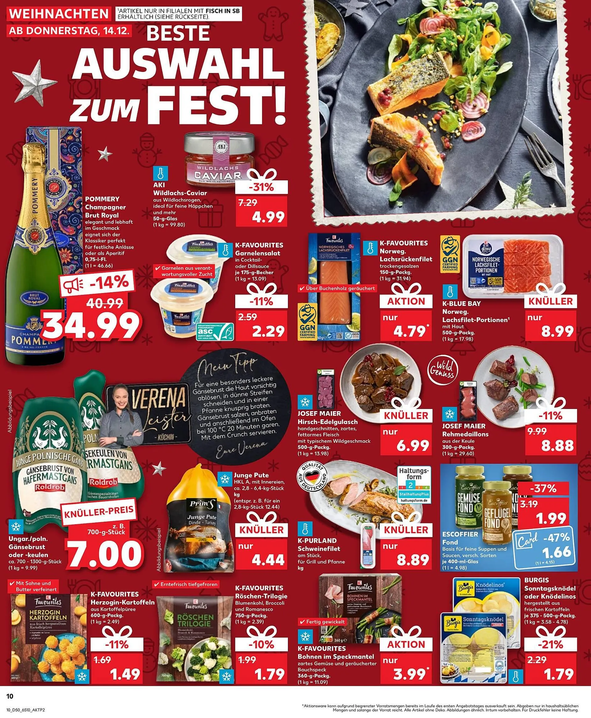 Kaufland Prospekt von 14. Dezember bis 20. Dezember 2023 - Prospekt seite 10