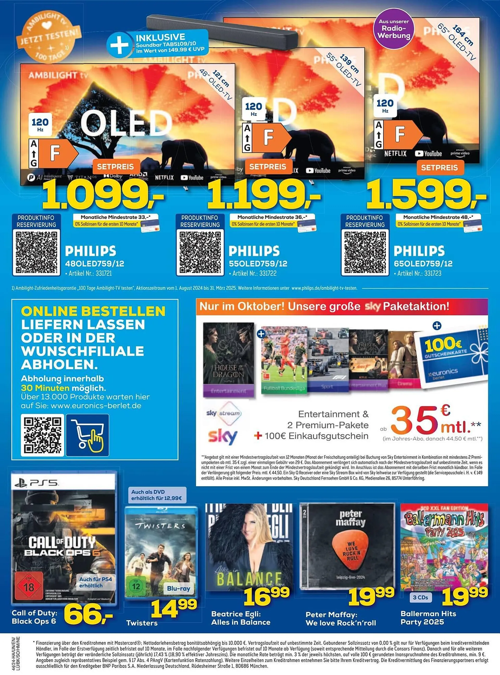 Euronics Berlet Prospekt von 26. Oktober bis 2. November 2024 - Prospekt seite 6