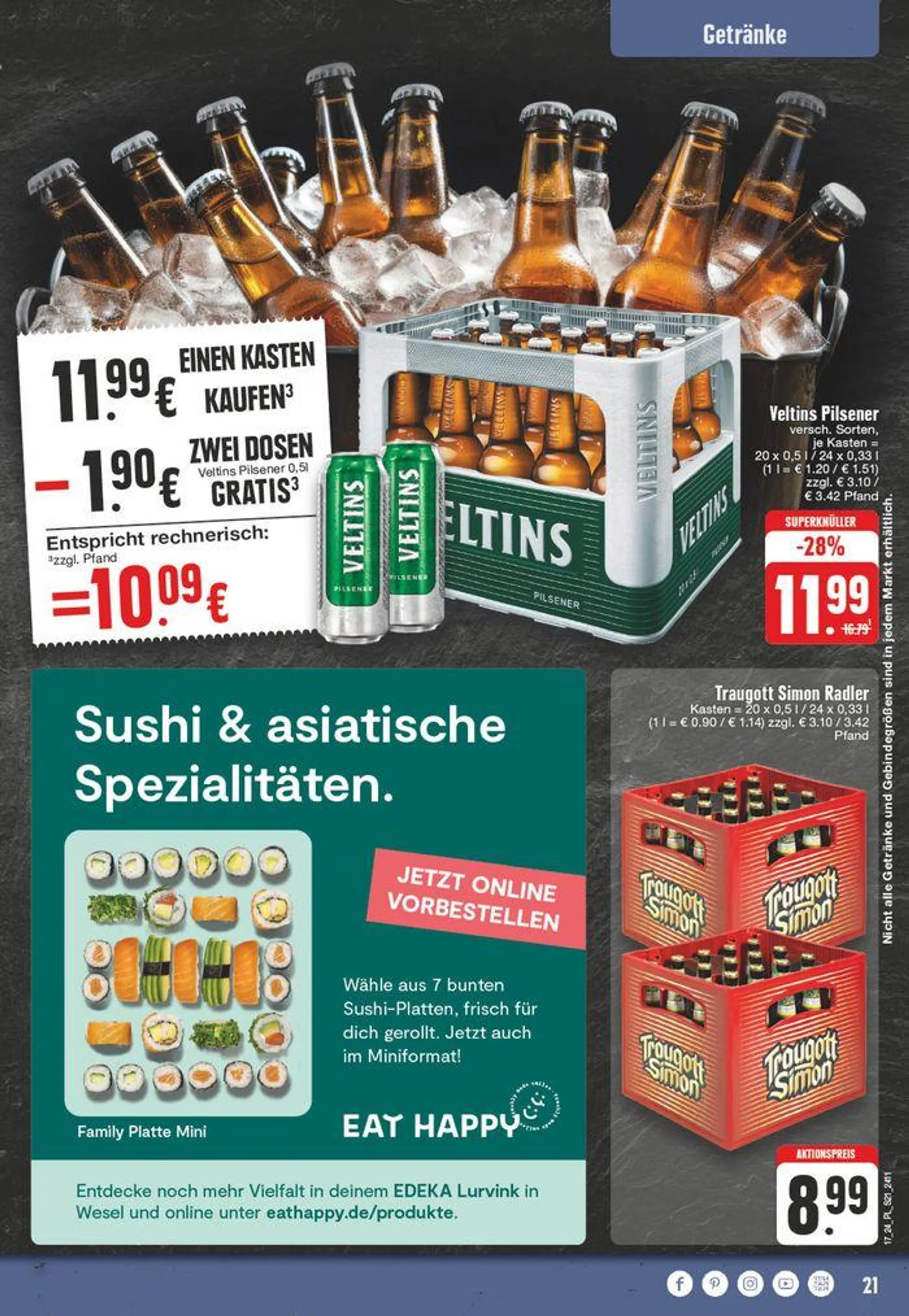 Edeka flugblatt von 21. April bis 27. April 2024 - Prospekt seite 21