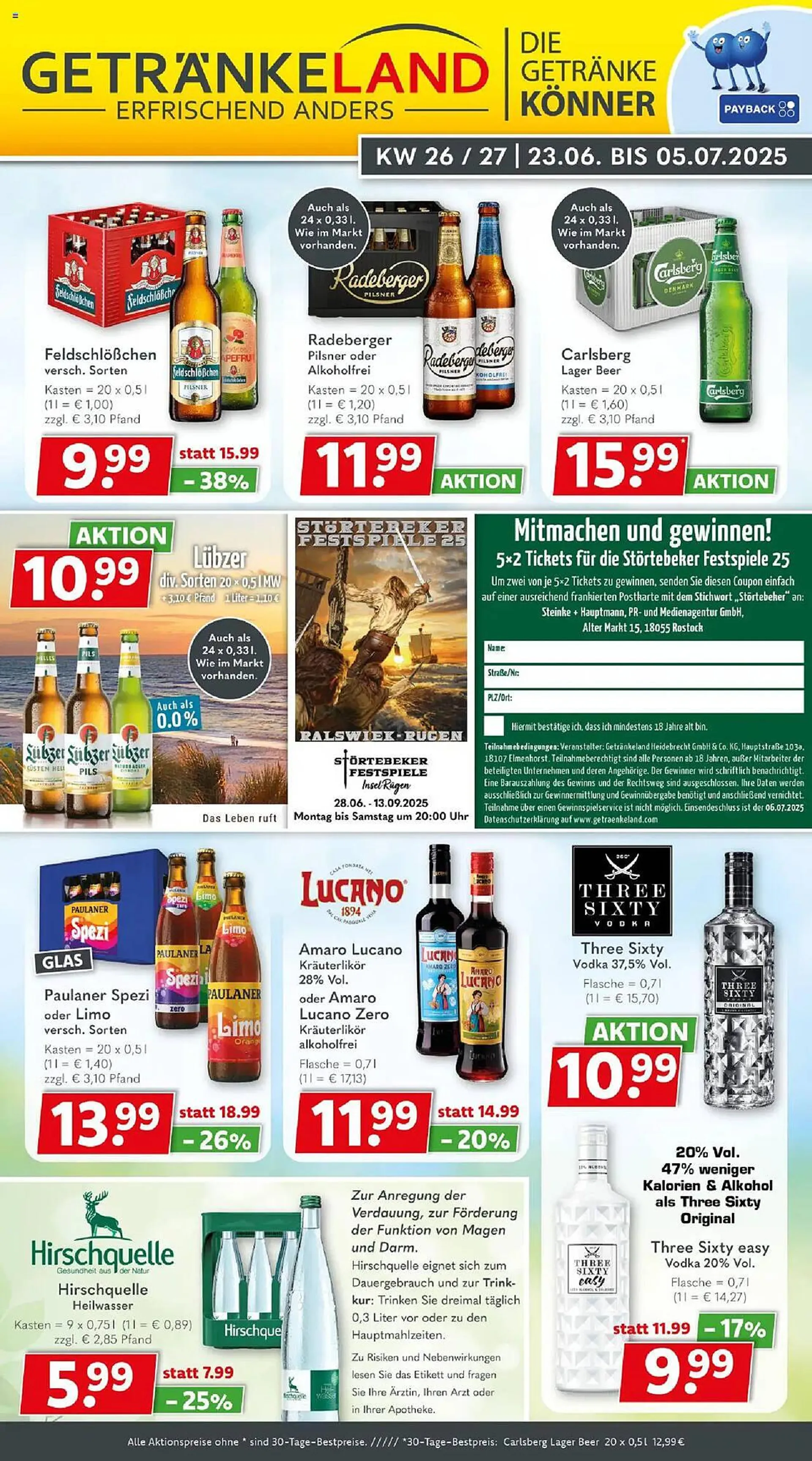 Getränkeland Prospekt von 23. Juni bis 5. Juli 2025 - Prospekt seite 1