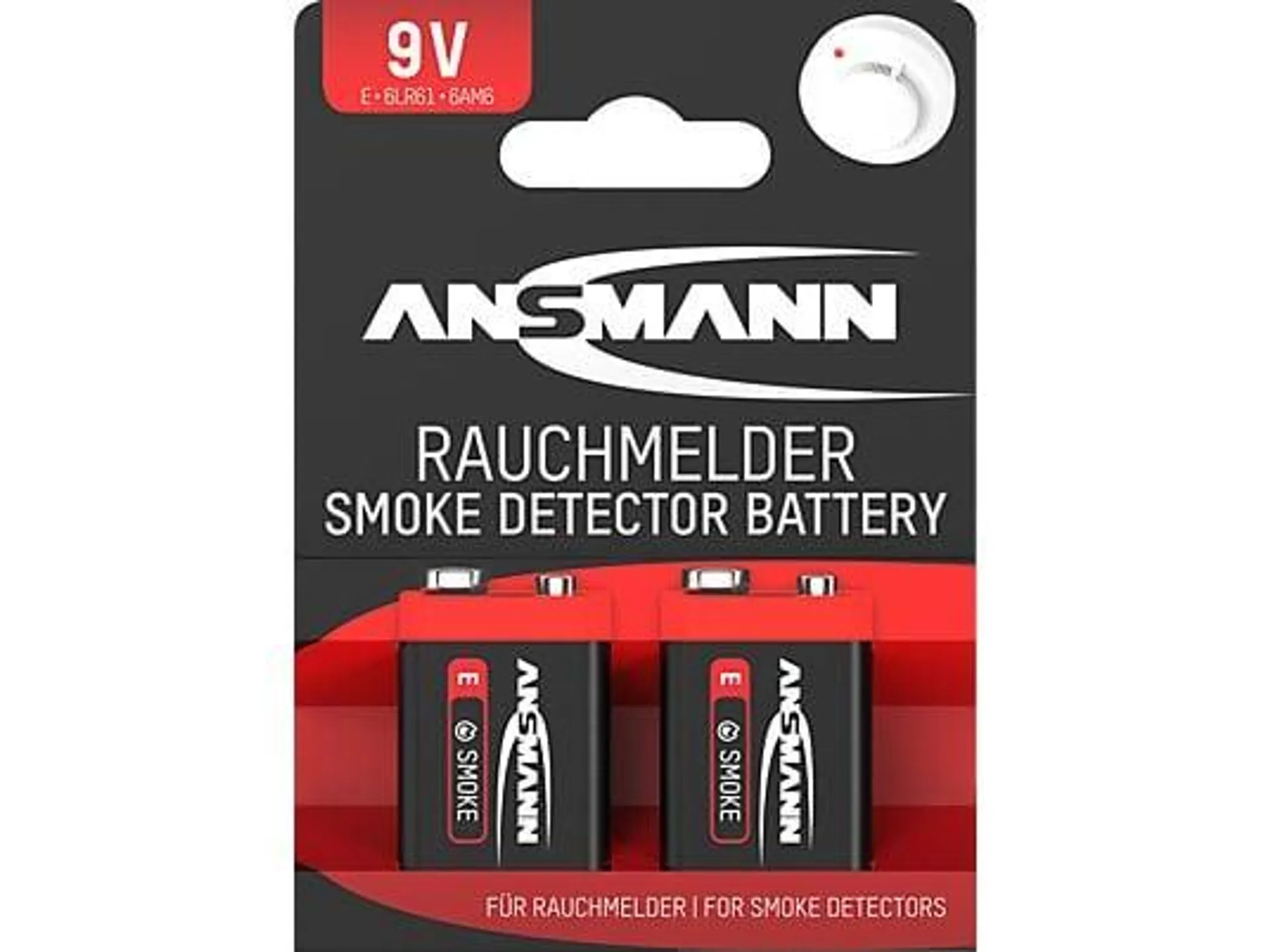 ANSMANN 1515-0006 Alkaline 9V E-Block Batterie, Alkaline 2 Stück