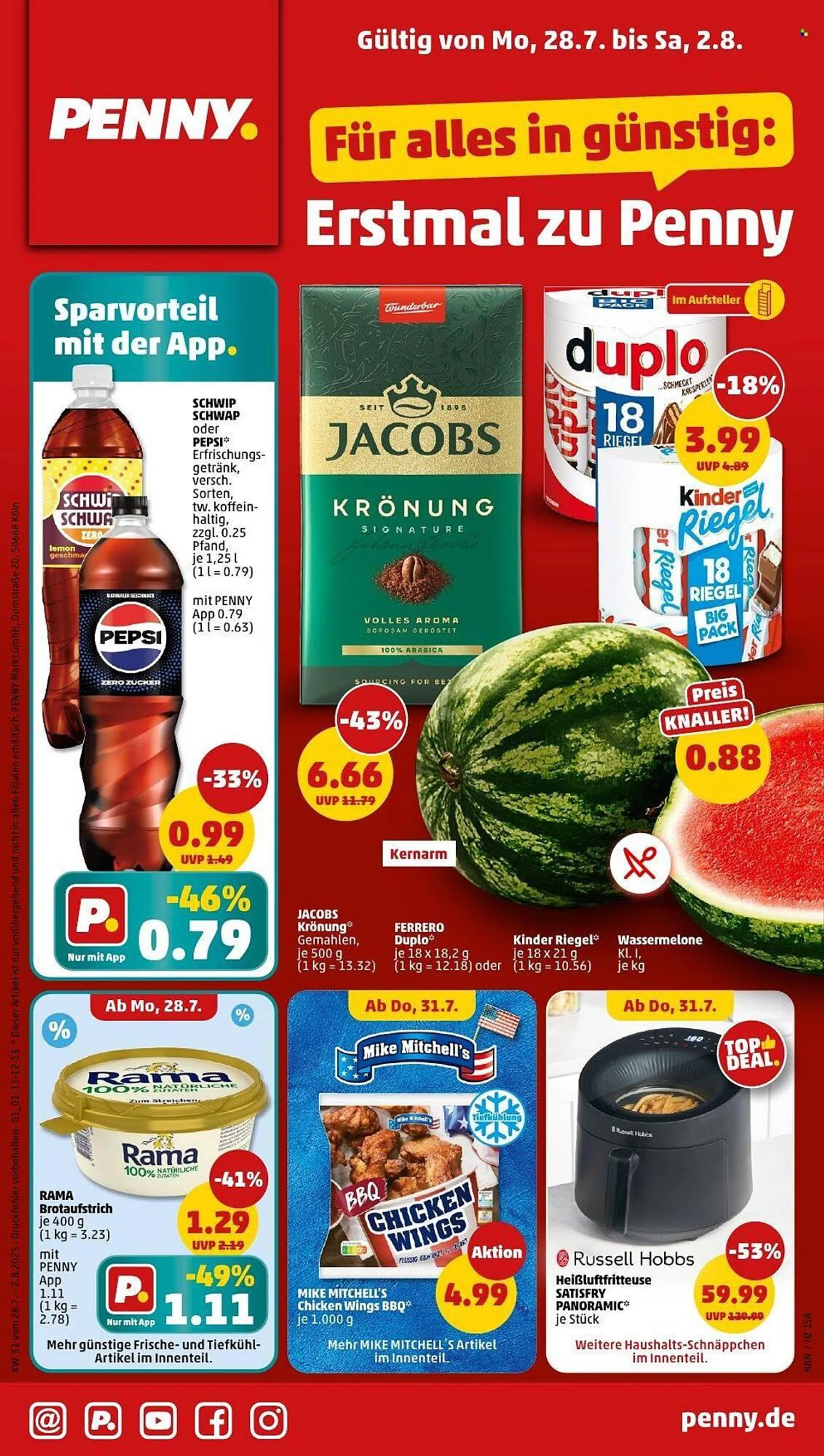 PENNY Prospekt von 28. Juli bis 2. August 2025 - Prospekt seite 1