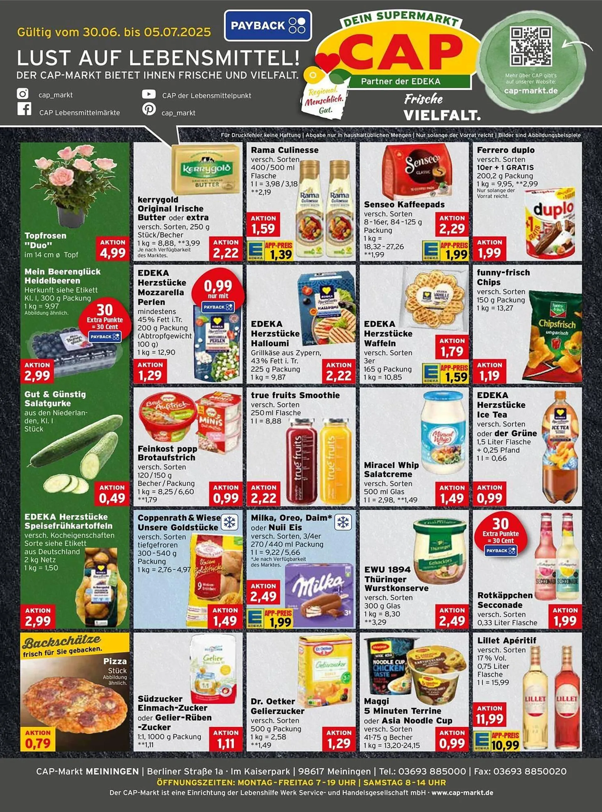 CAP Markt Prospekt von 30. Juni bis 5. Juli 2025 - Prospekt seite 1