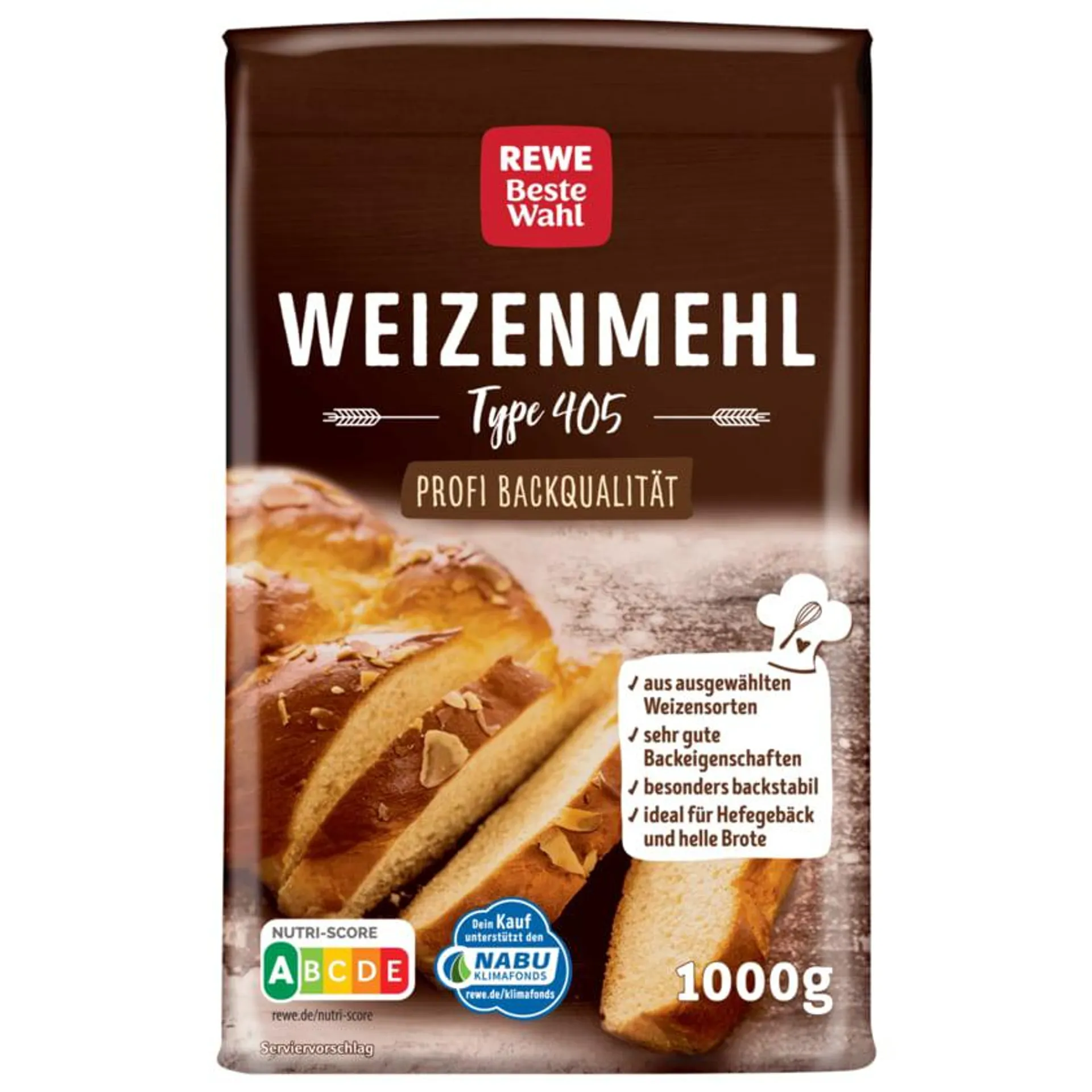 REWE Beste Wahl Weizenmehl Type 405 1kg