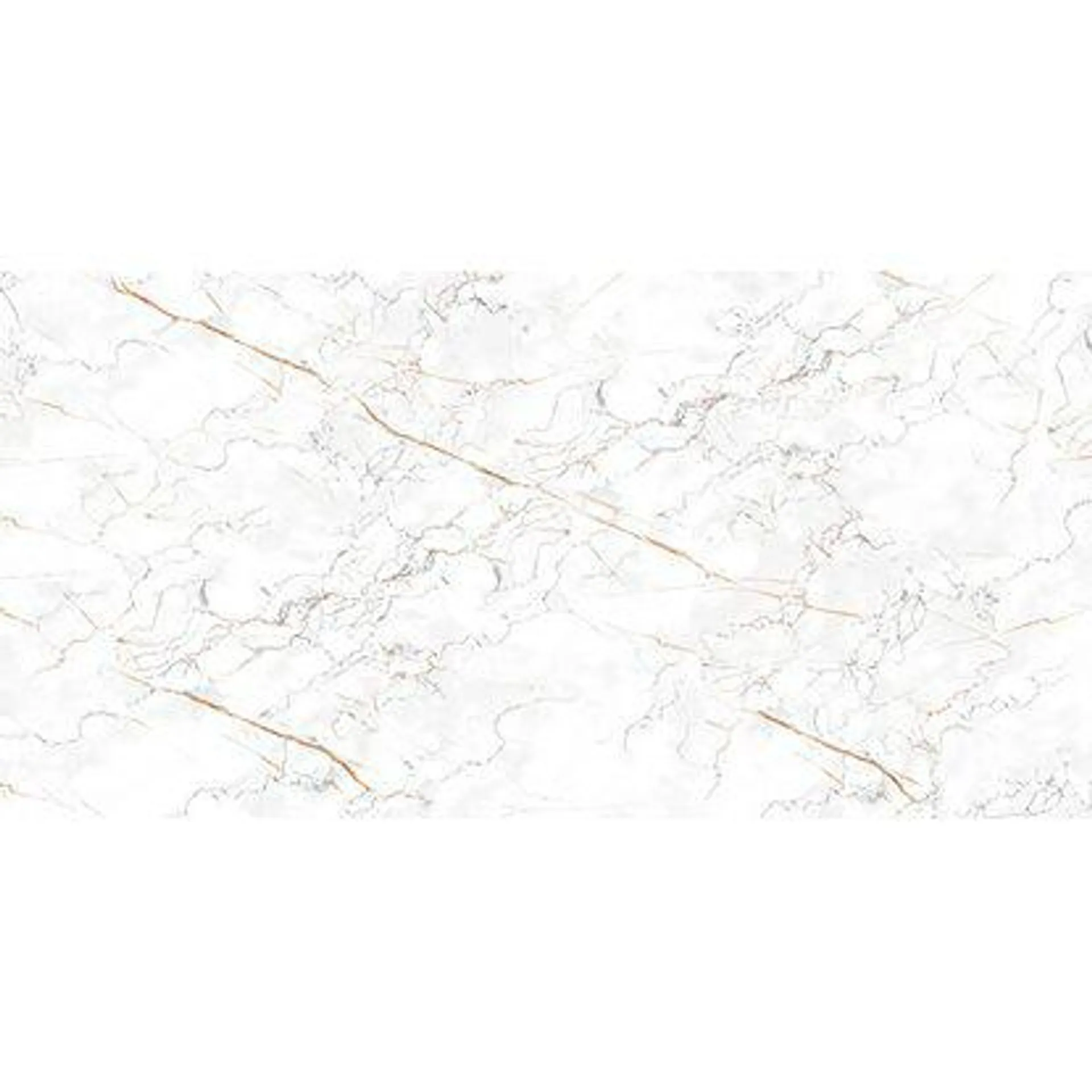 Bodenfliese Wave Feinsteinzeug Marmor White Glasiert Poliert 60 cm x 120 cm