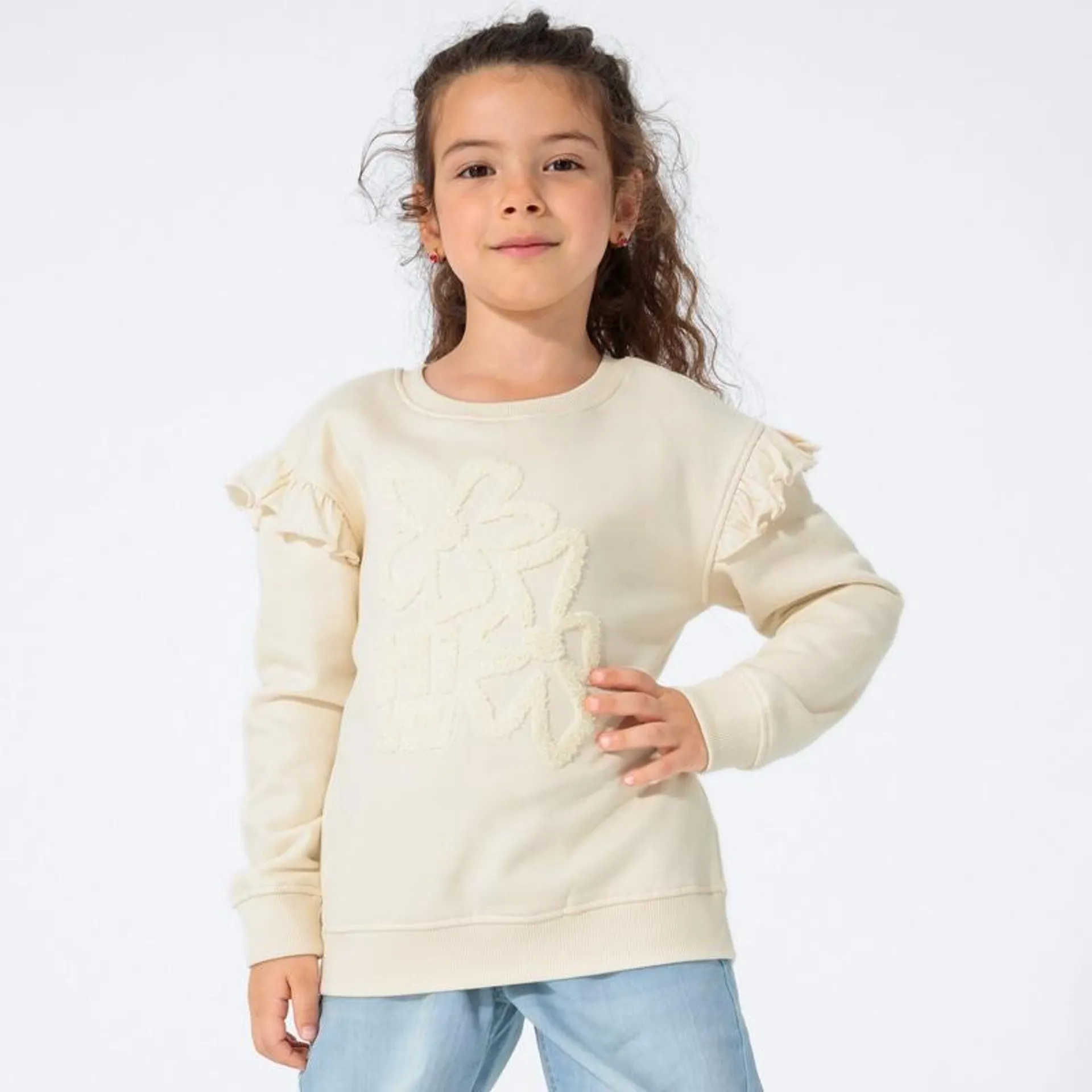 Kinder-Mädchen-Sweatshirt mit Stickerei