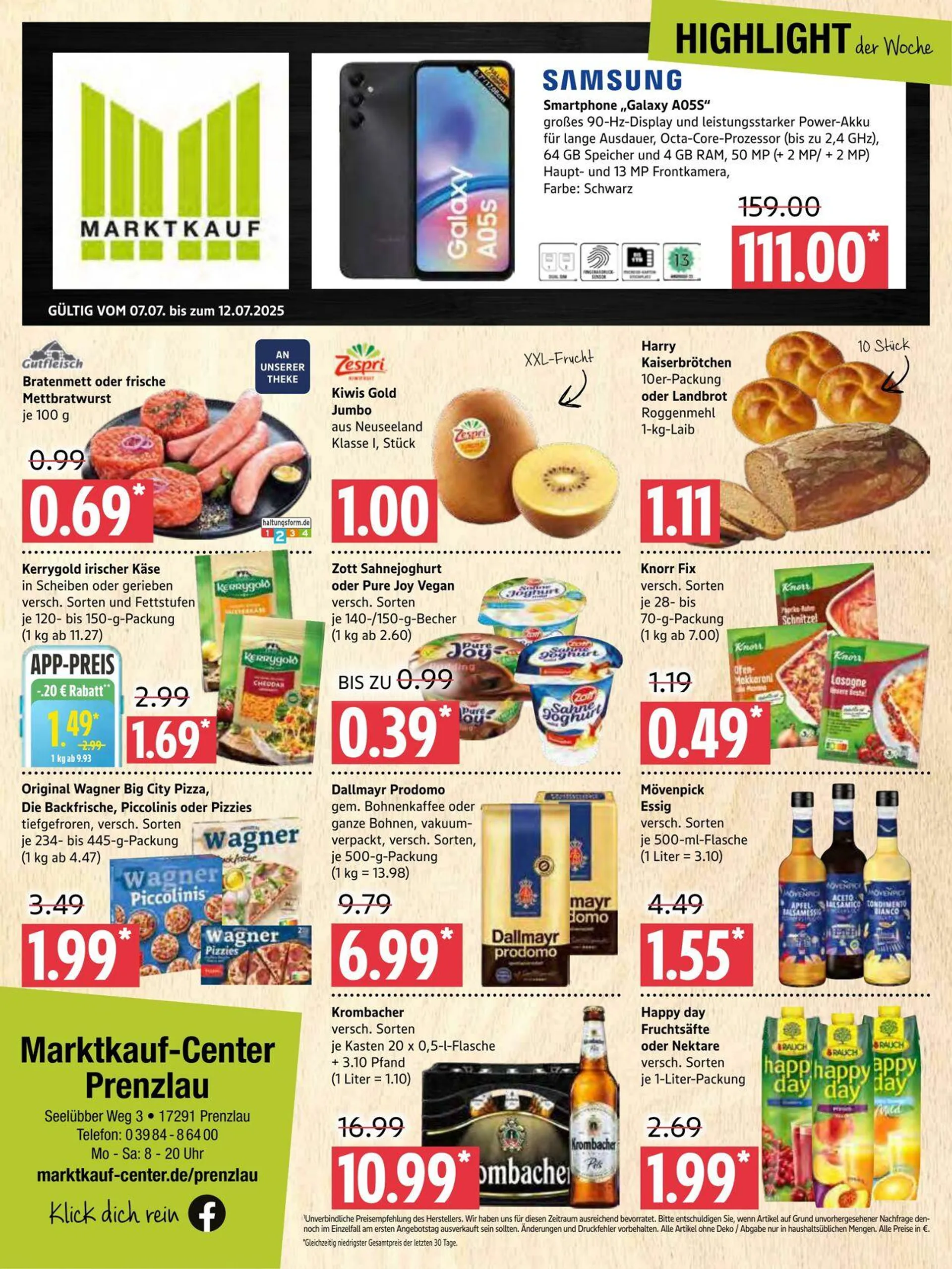 Marktkauf Aktueller Prospekt von 7. Juli bis 12. Juli 2025 - Prospekt seite 1