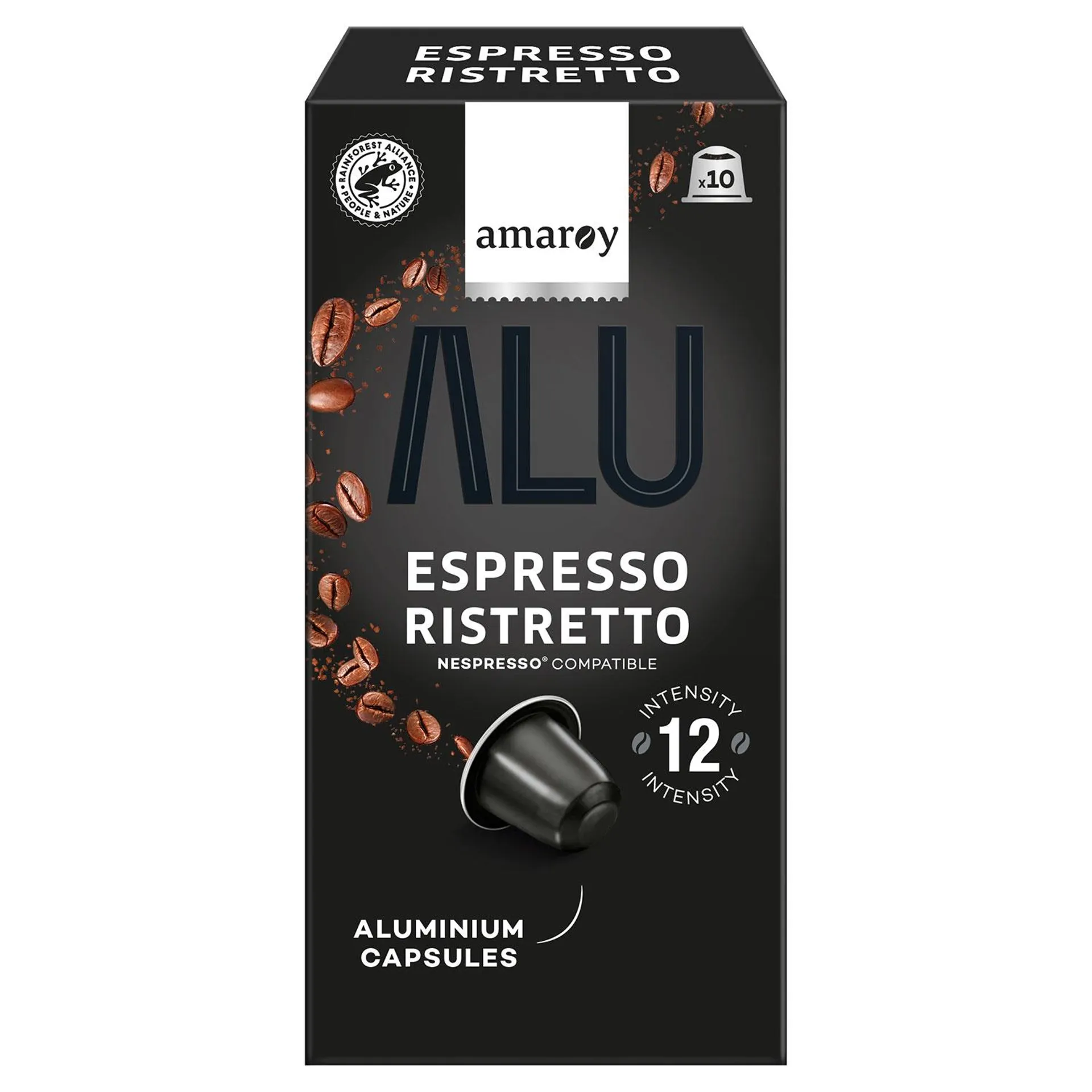 AMAROY Aluminium Kaffeekapseln Espresso Ristretto 55 g