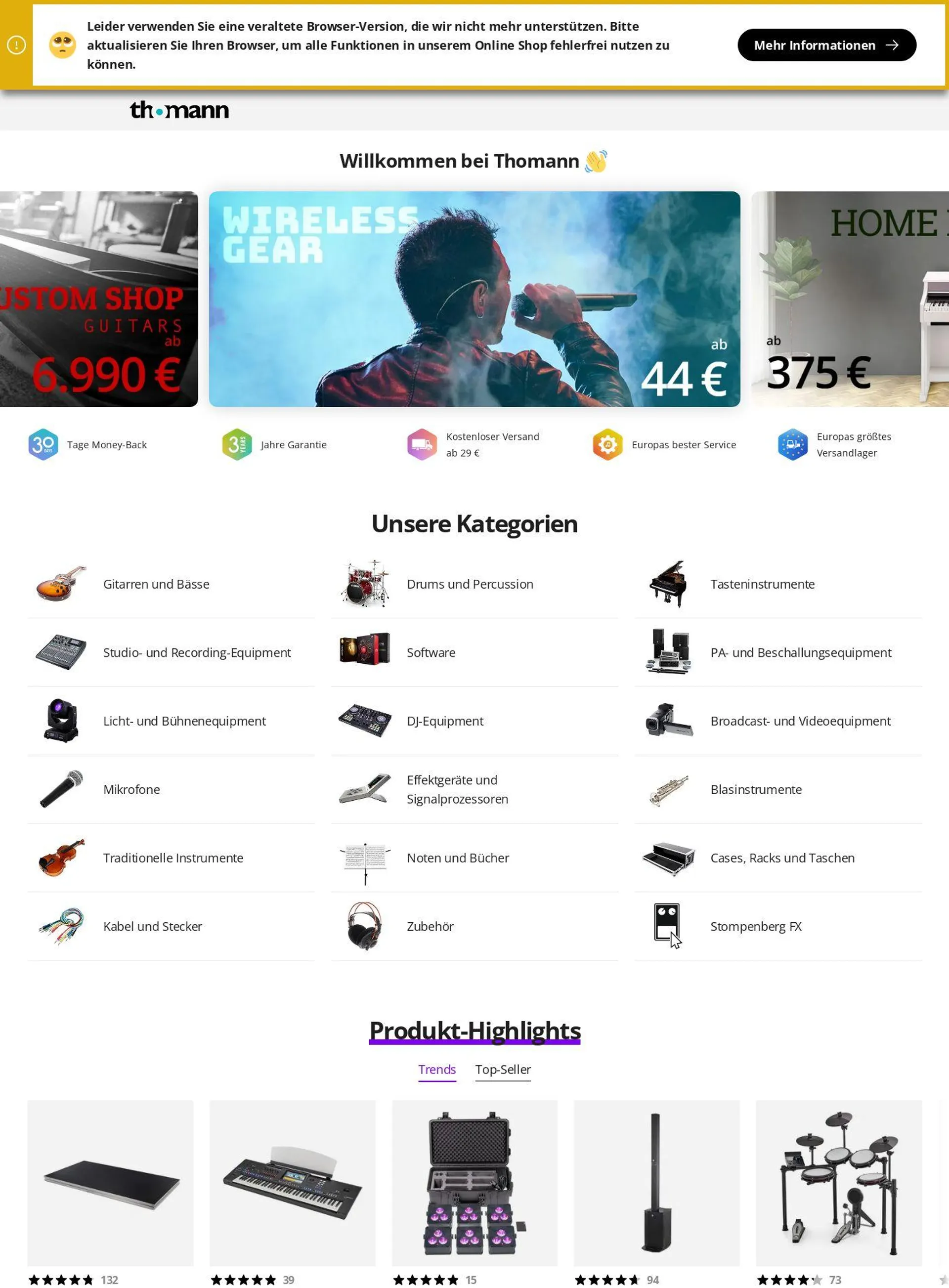 Thomann Aktueller Prospekt von 23. Juni bis 2. Juli 2025 - Prospekt seite 1