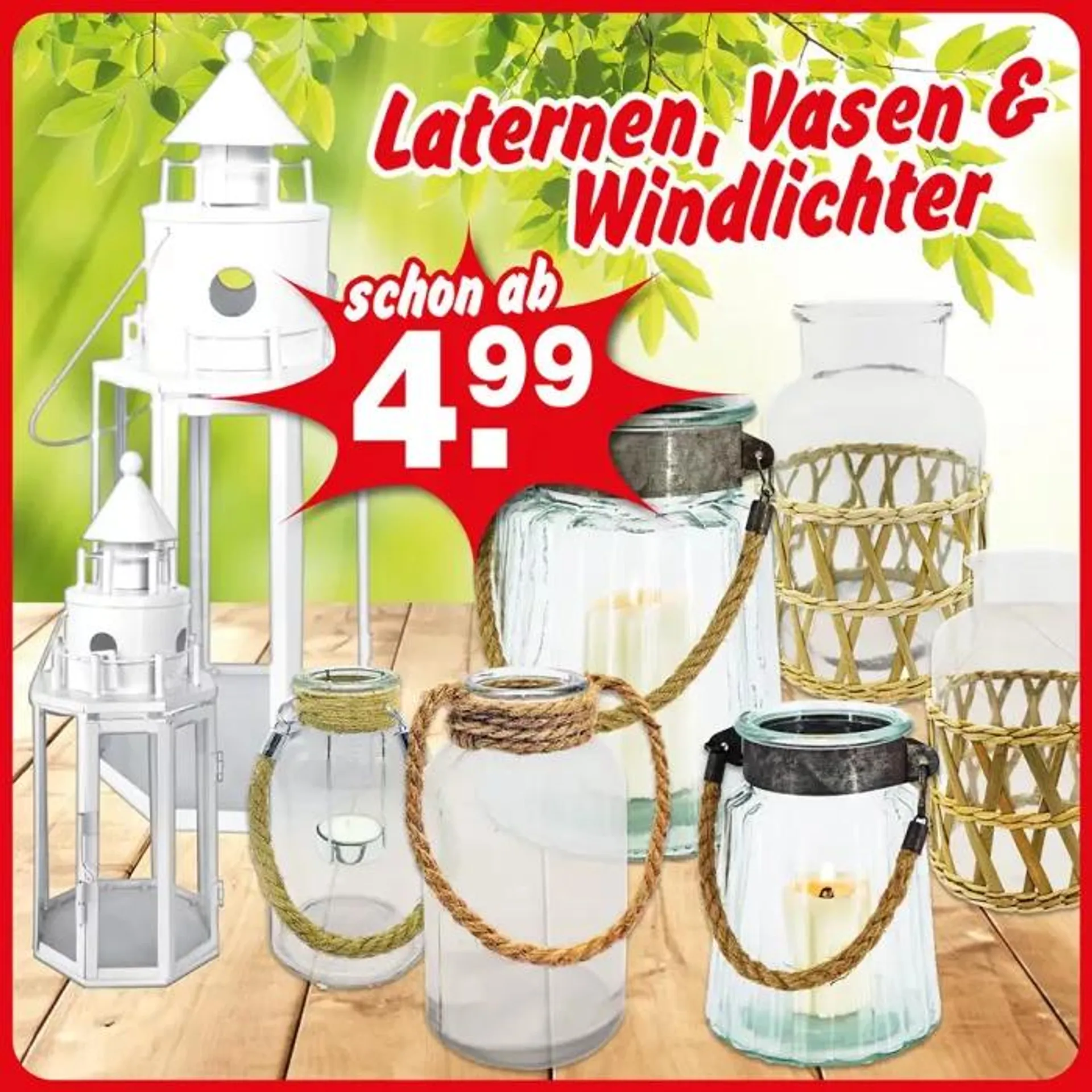 Laternen, Vasen und Windlichter