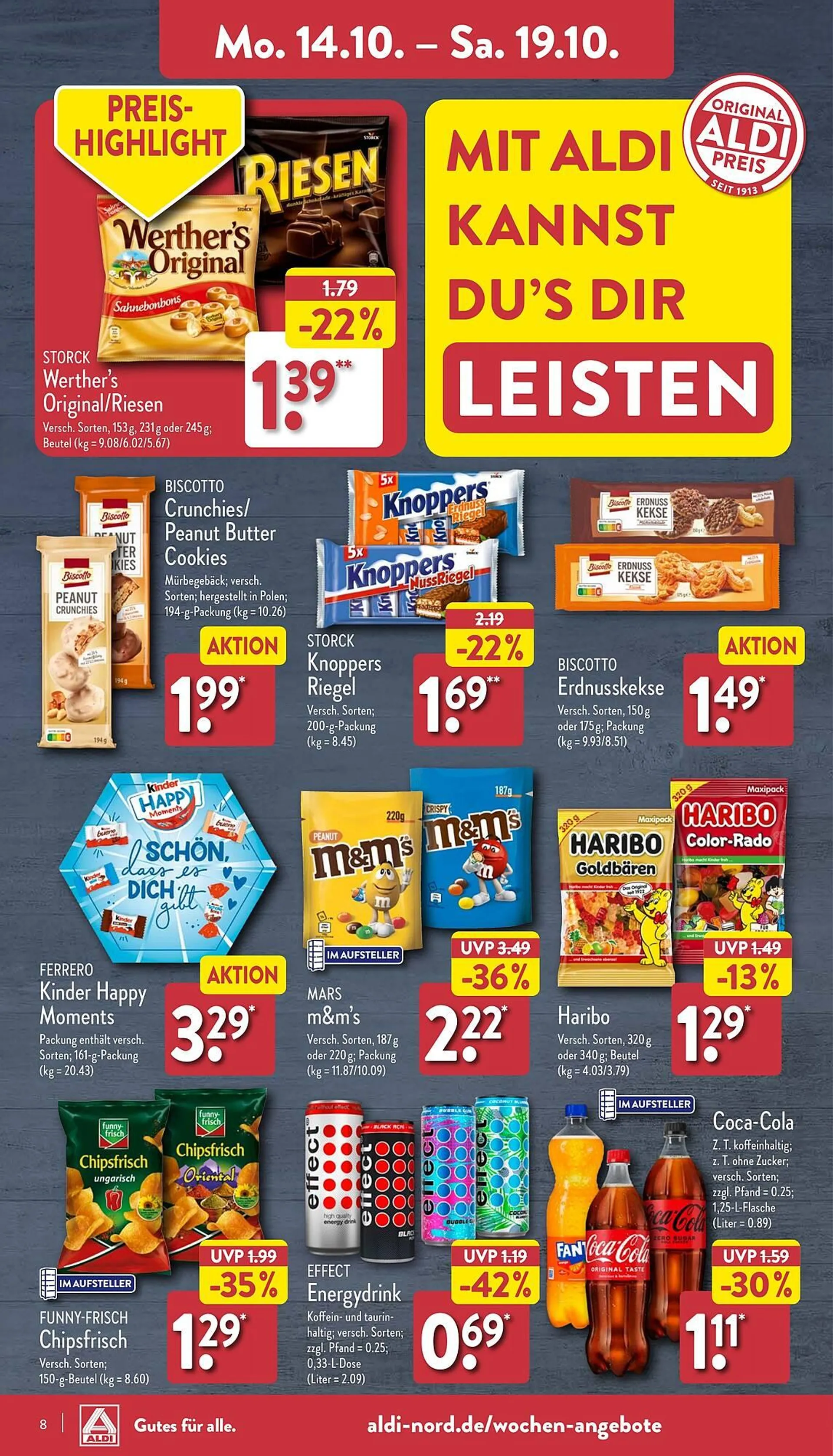 Aldi Nord Prospekt von 14. Oktober bis 19. Oktober 2024 - Prospekt seite 8