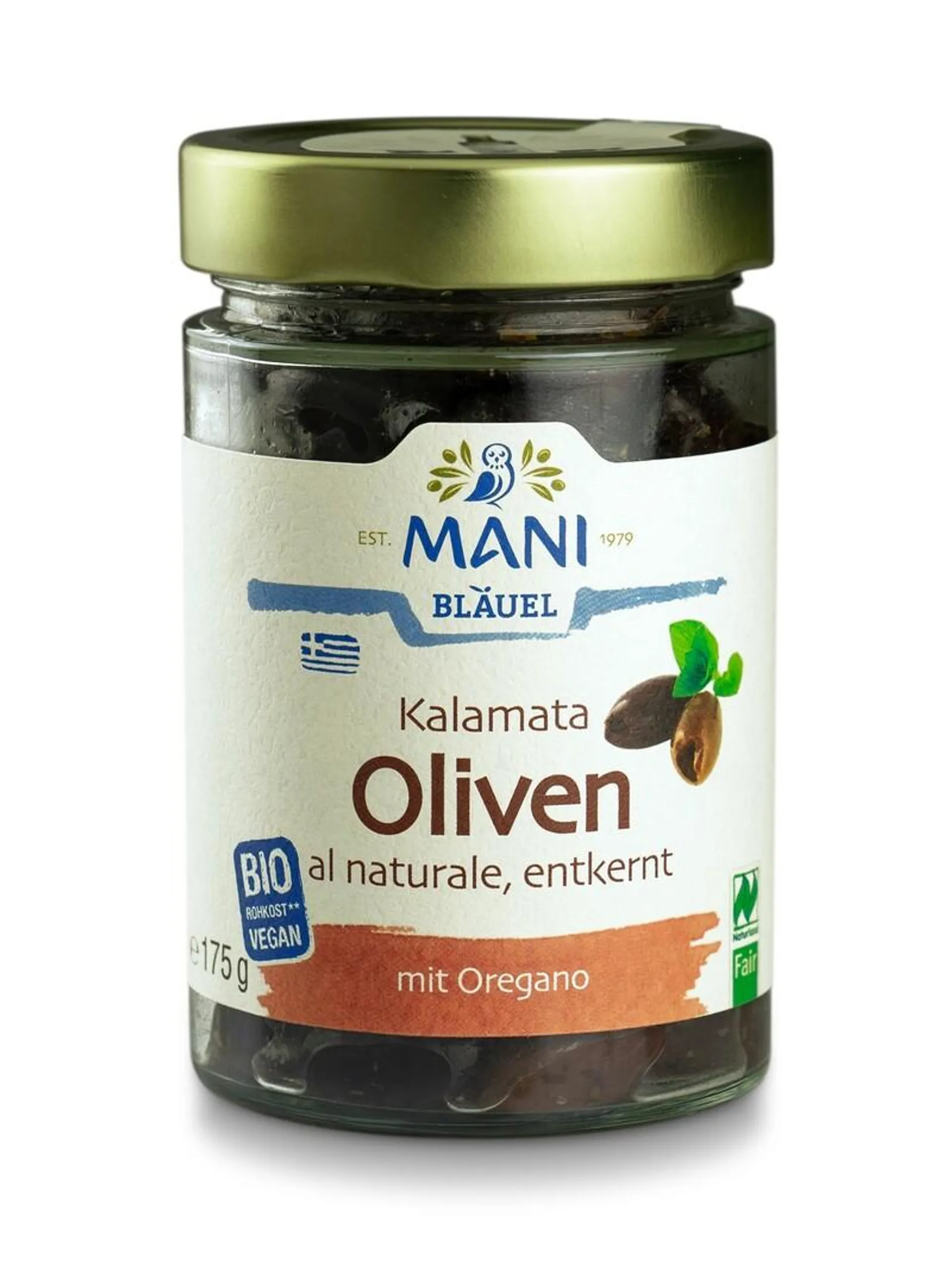 Mani Bläuel Kalamata Oliven al naturale entkernt 175g