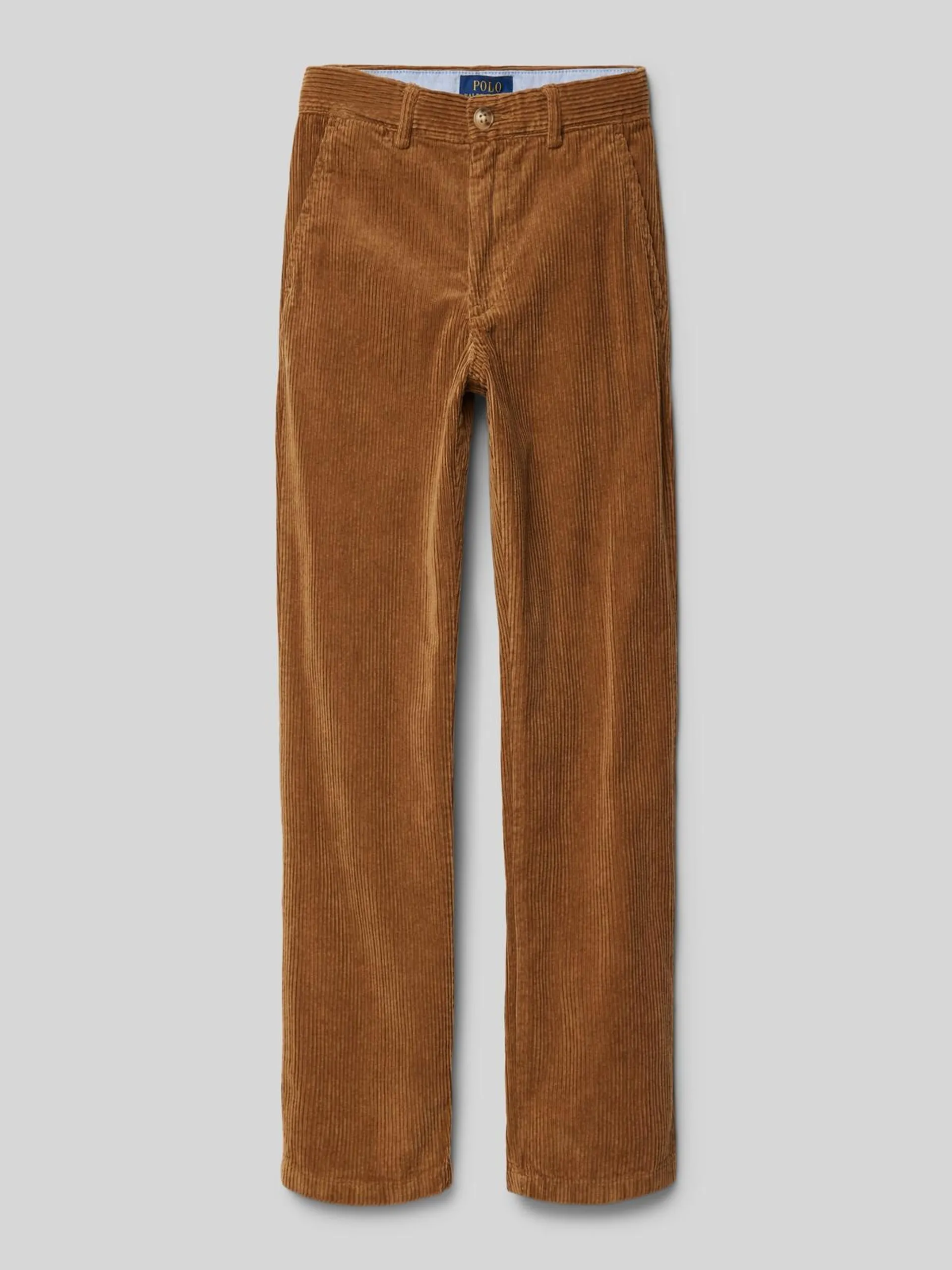 Slim Fit Cordhose mit Eingrifftaschen Modell 'BEDFORD' in cognac