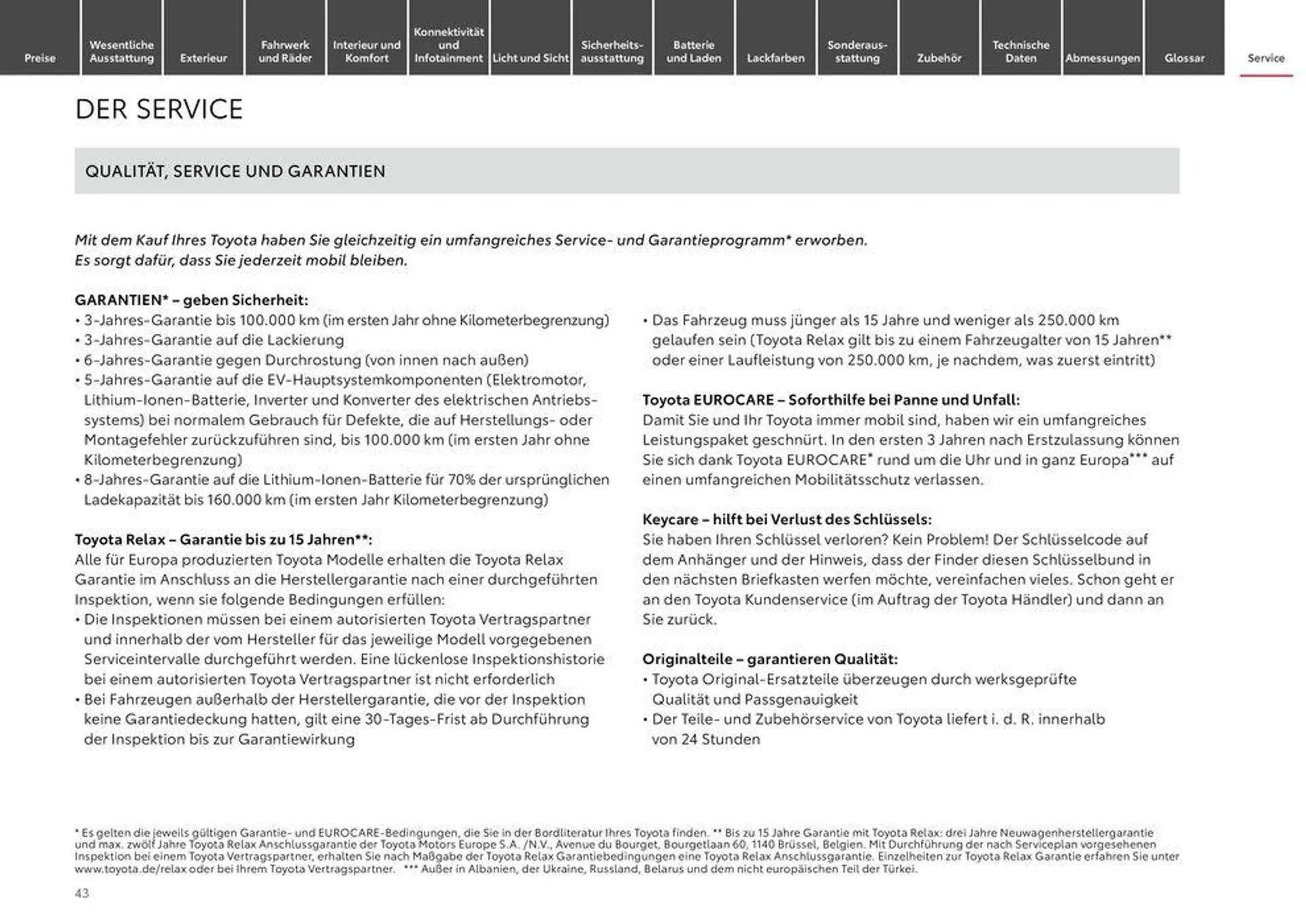 Toyota Proace/Proace Electric von 1. Mai bis 1. Mai 2025 - Prospekt seite 43